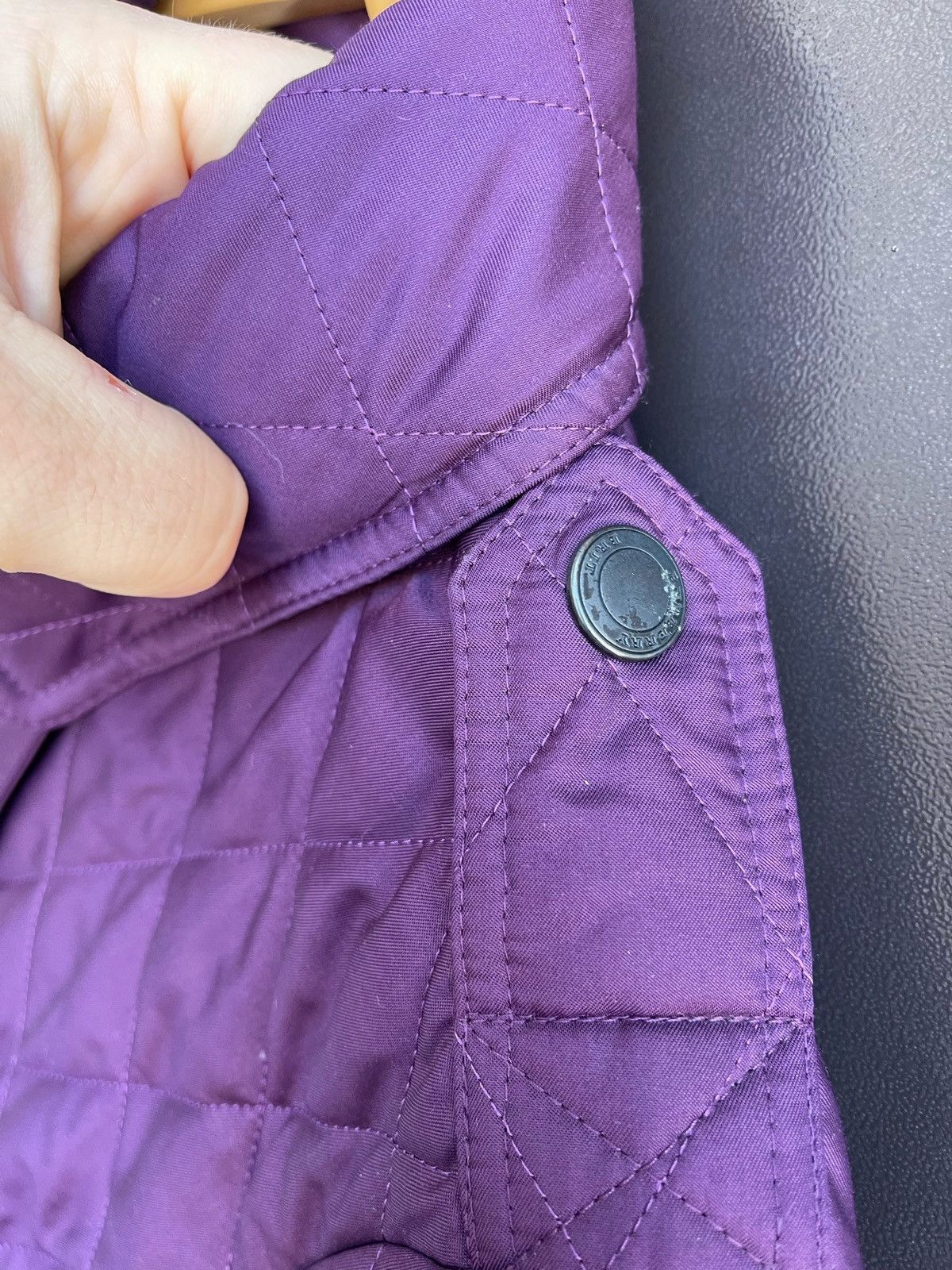 Burberry Burberry Brit Women Purple Check Quilted Lightweight Jacket Size S / US 4 / IT 40 - 9 Thumbnail
