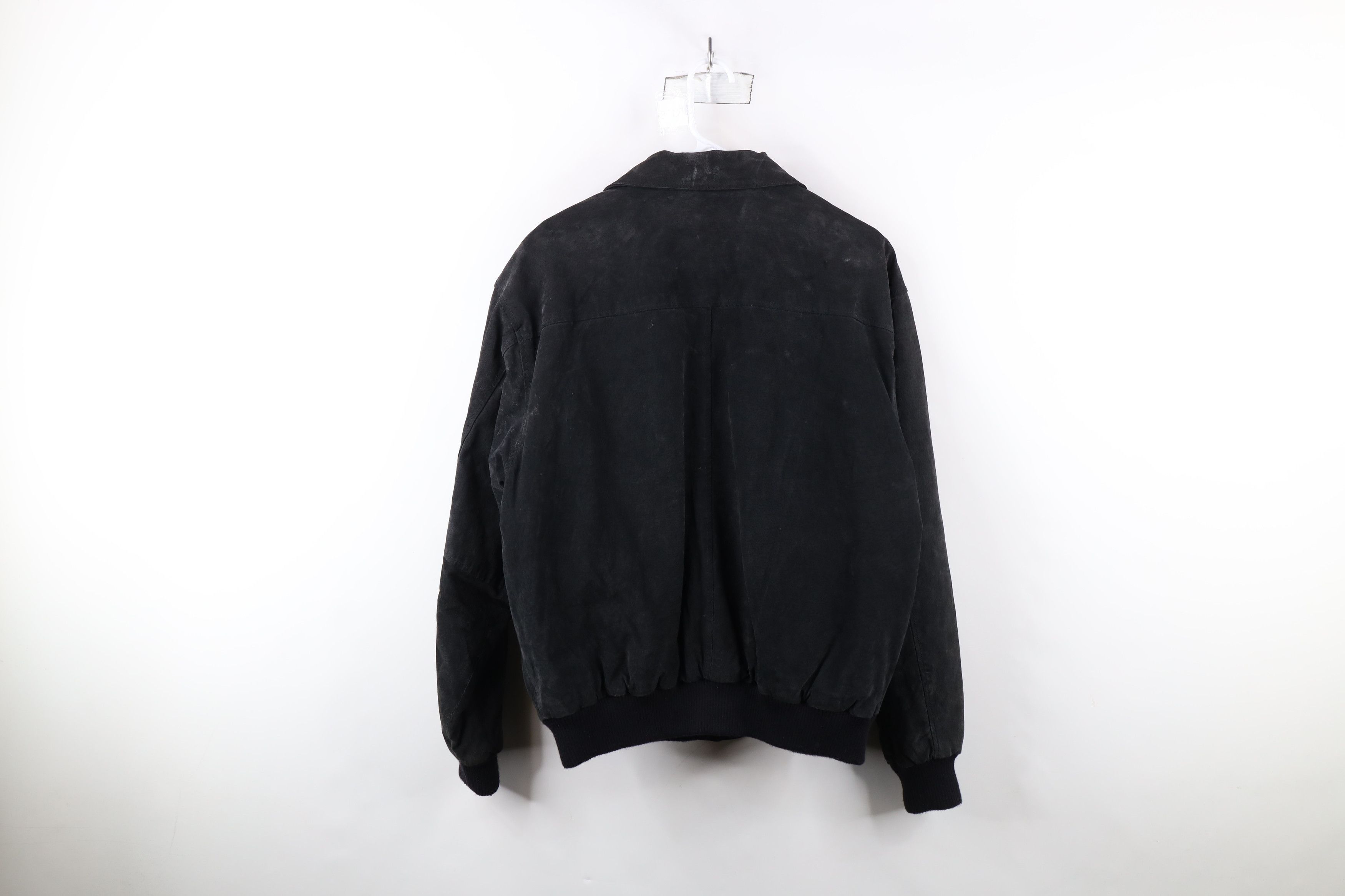 Vintage Vintage 90s Streetwear Leather Flight Bomber Jacket Black Size US M / EU 48-50 / 2 - 13 Thumbnail