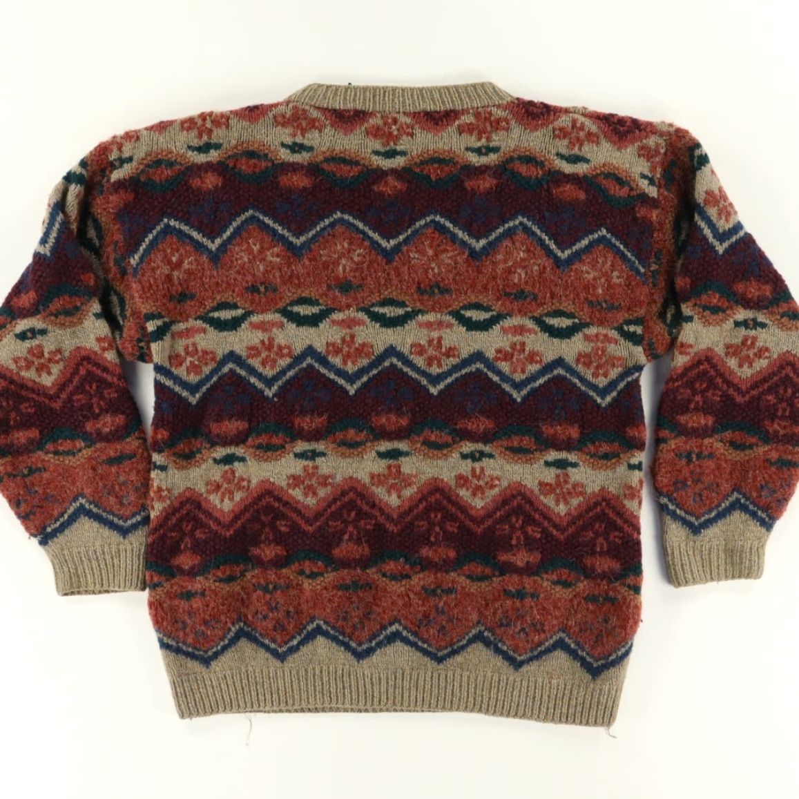 Vintage Henry Grethel Yarn Knit Fair Isle Striped Sweater Men's L Mens Size US L / EU 52-54 / 3 - 4 Thumbnail