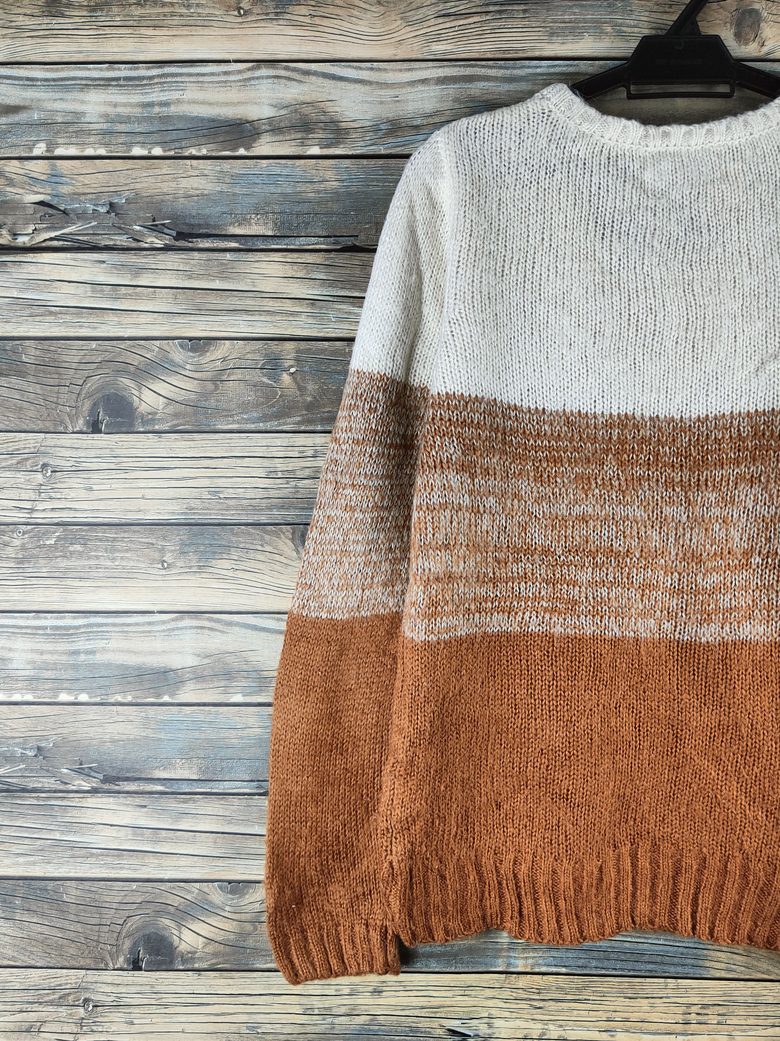 Japanese Brand DL Word Broken Brown Knitwear Sweatshirts #46-974 Size M / US 6-8 / IT 42-44 - 8 Thumbnail