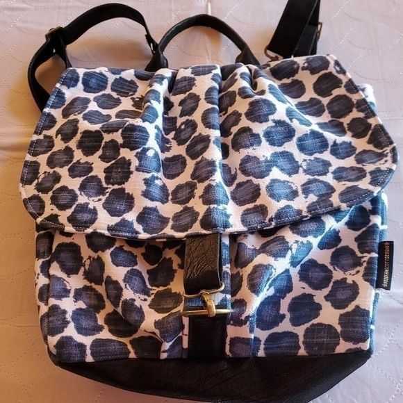 Vintage Rebekah Scott Designs Blue Leopard Petal Inside Lining Fabri Size ONE SIZE - 2 Thumbnail