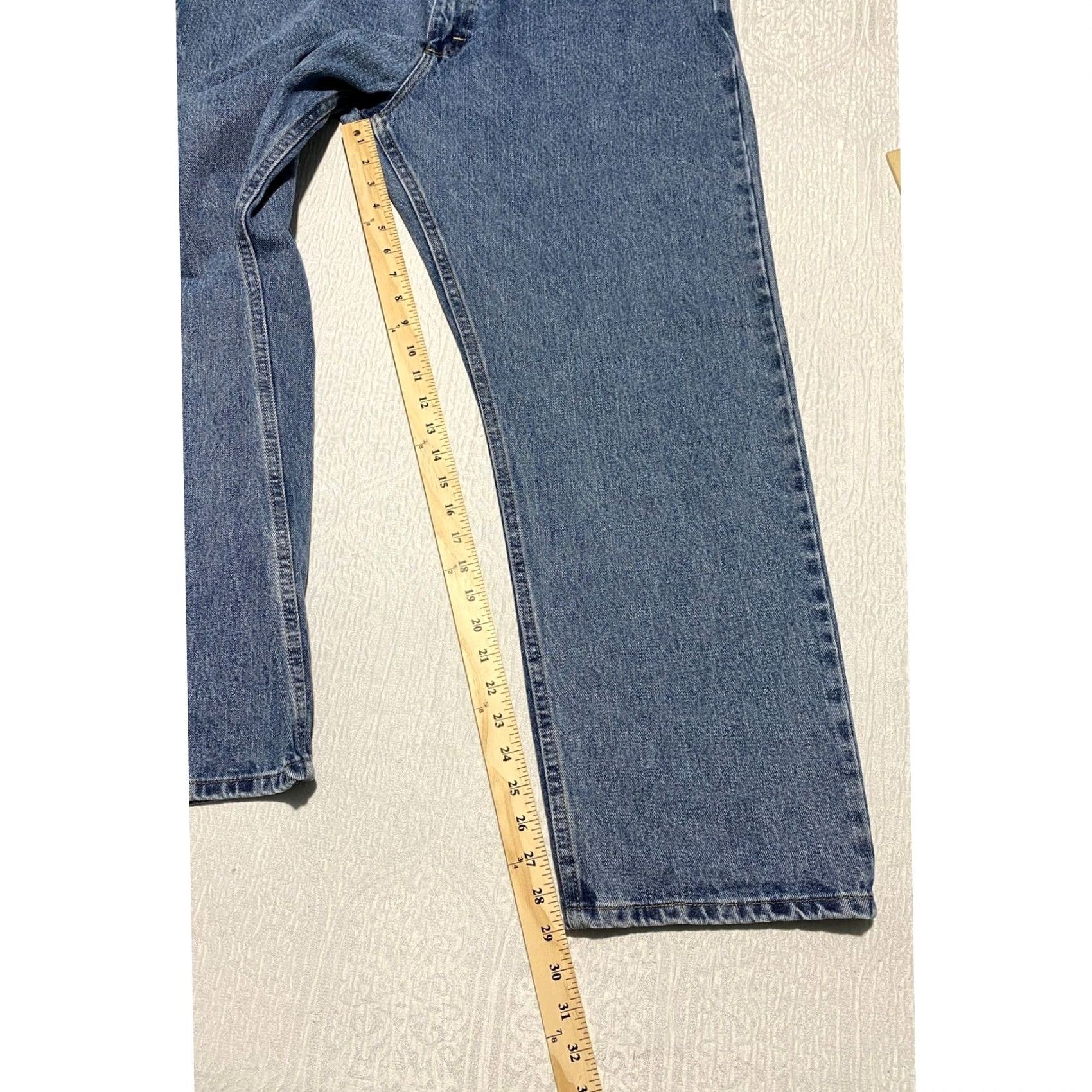 Wrangler Wrangler Authentics Mens Relaxed Fit Straight Leg Jeans 40x29 Blue Denim ZM200VS Size US 40 / EU 56 - 5 Thumbnail