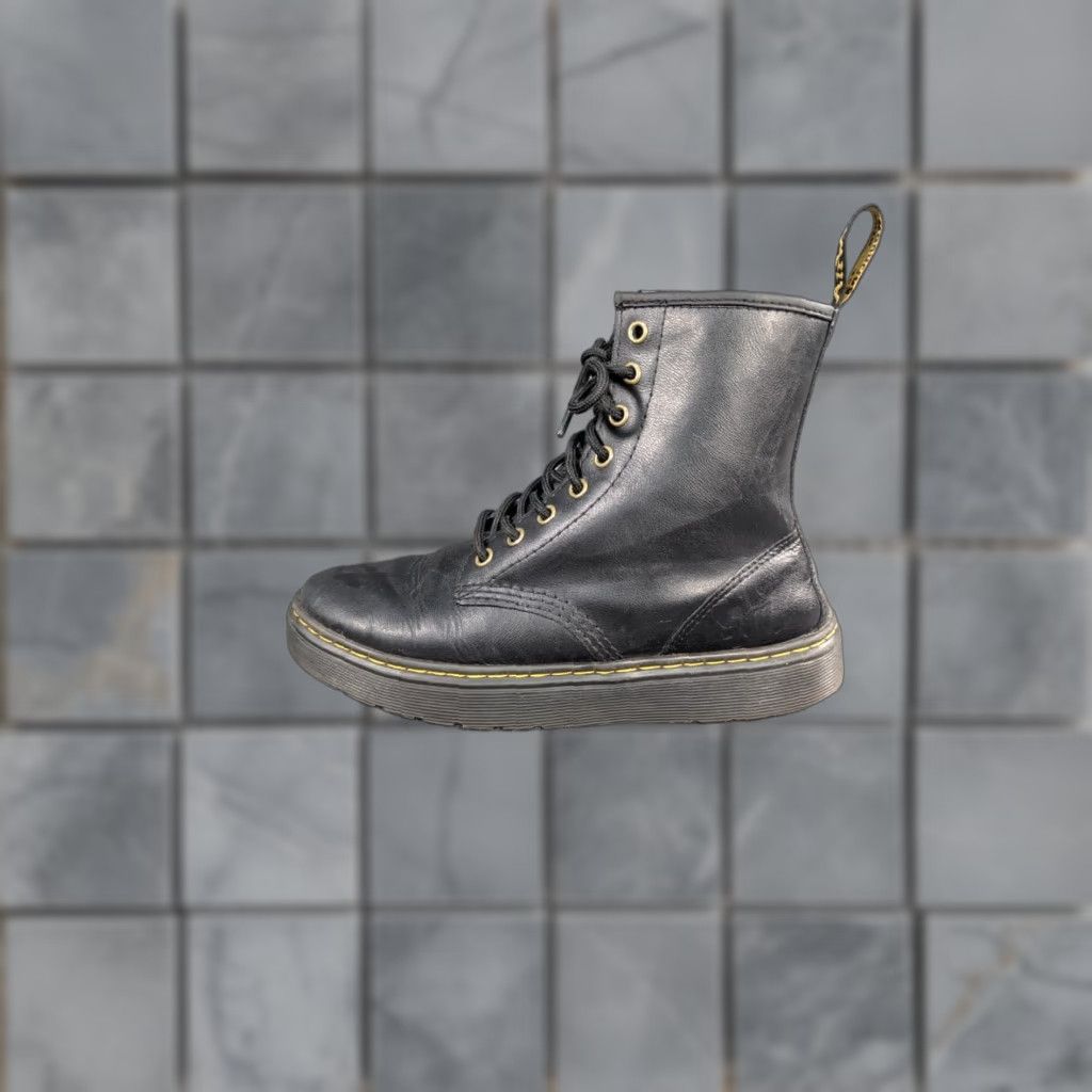 Dr. Martens VINTAGE Dr. Martens Zavala Black Leather Combat SINGLE Left M6 L7 AMPUTEE Shoe Mens Women? Size US 7 / IT 37 - 1 Thumbnail
