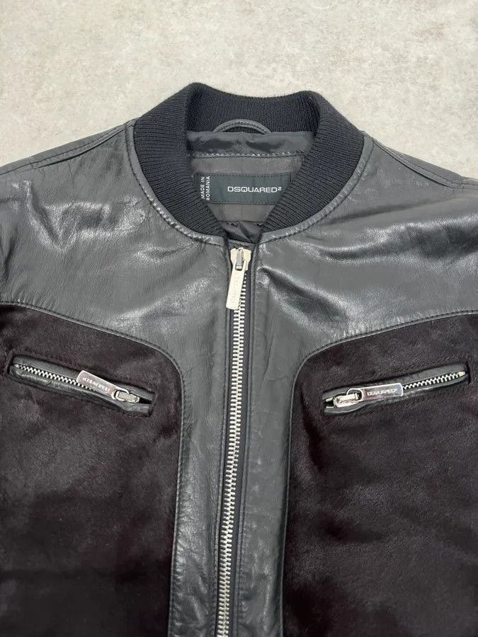 Dsquared2 AW2013 Dsquared2 Hybrid Fur Black & Brown Leather Jacket Size US M / EU 48-50 / 2 - 5 Thumbnail