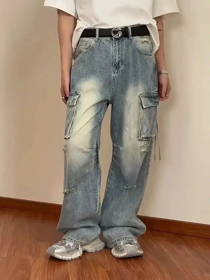 Japanese Brand Retro loose casual pocket jeans Size US 30 / EU 46 - 1 Thumbnail