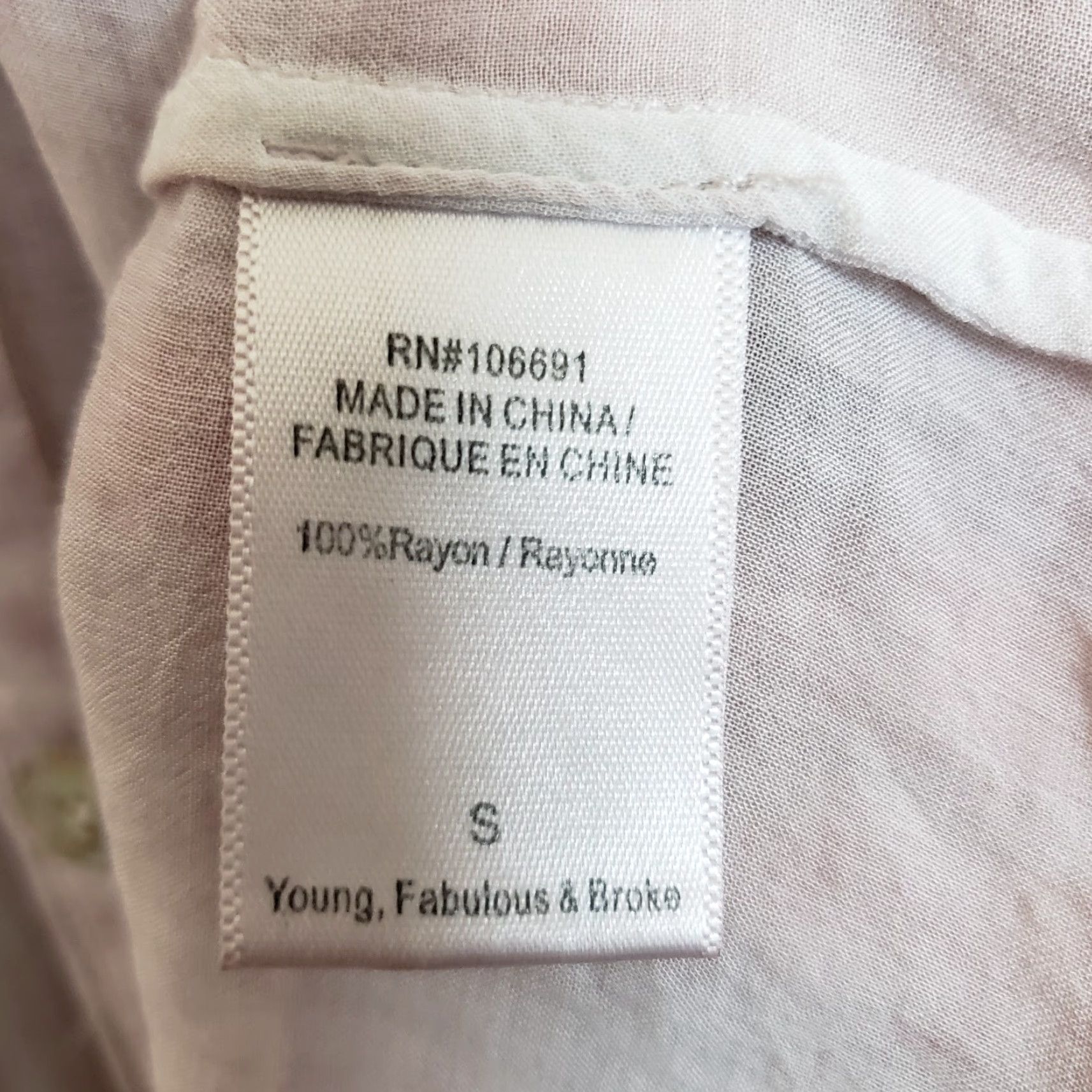 Young Fabulous & Broke VINTAGE Young Fabulous & Broke Womens Button Front Shirt Sz Small Light Pink Purple Size S / US 4 / IT 40 - 5 Thumbnail