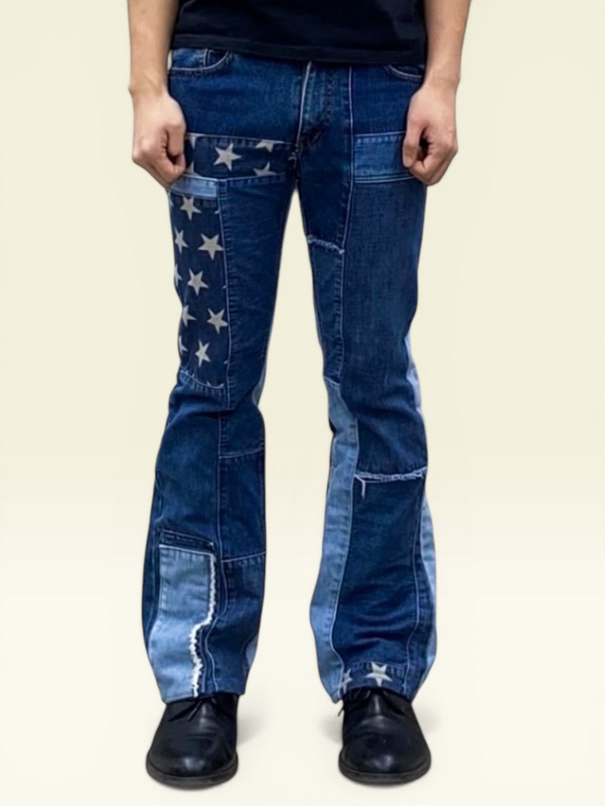 Beauty Beast Kinky Hysteric Glamour Flared Bootcut Patchwork Jeans Size US 28 / EU 44 - 1 Thumbnail