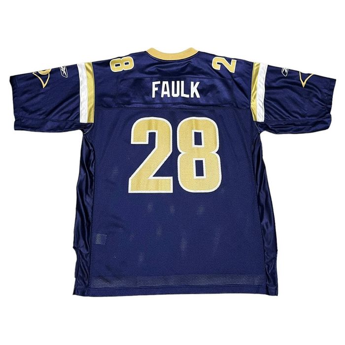 Vintage Marshall Faulk St. Louis Rams Gold Reebok Jersey L NFL