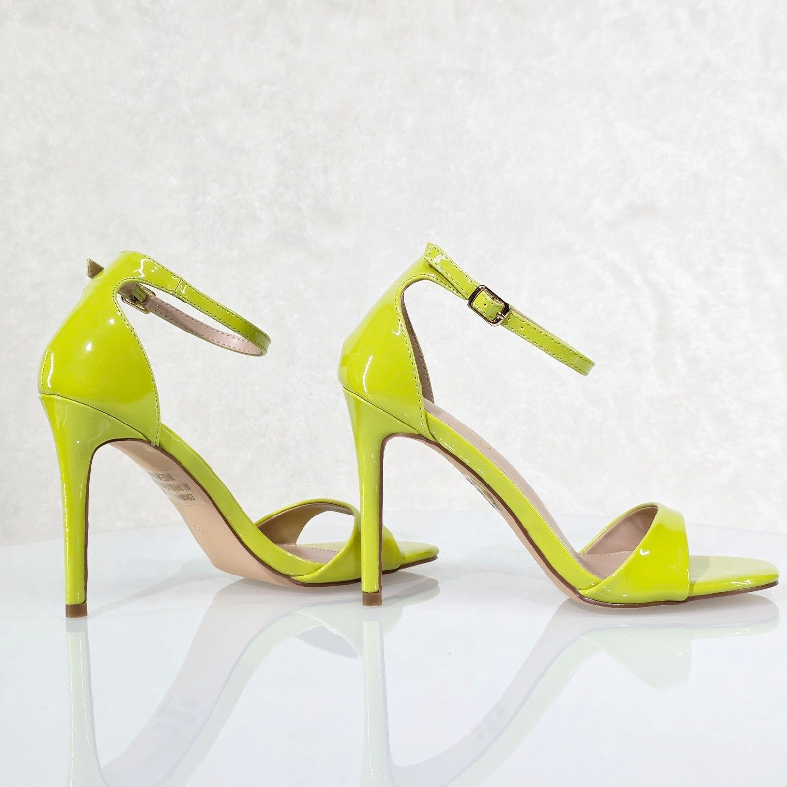 Other Kory Lime Green Patent Stiletto High Heels Ankle Strap Open Size US 7 / IT 37 - 5 Thumbnail