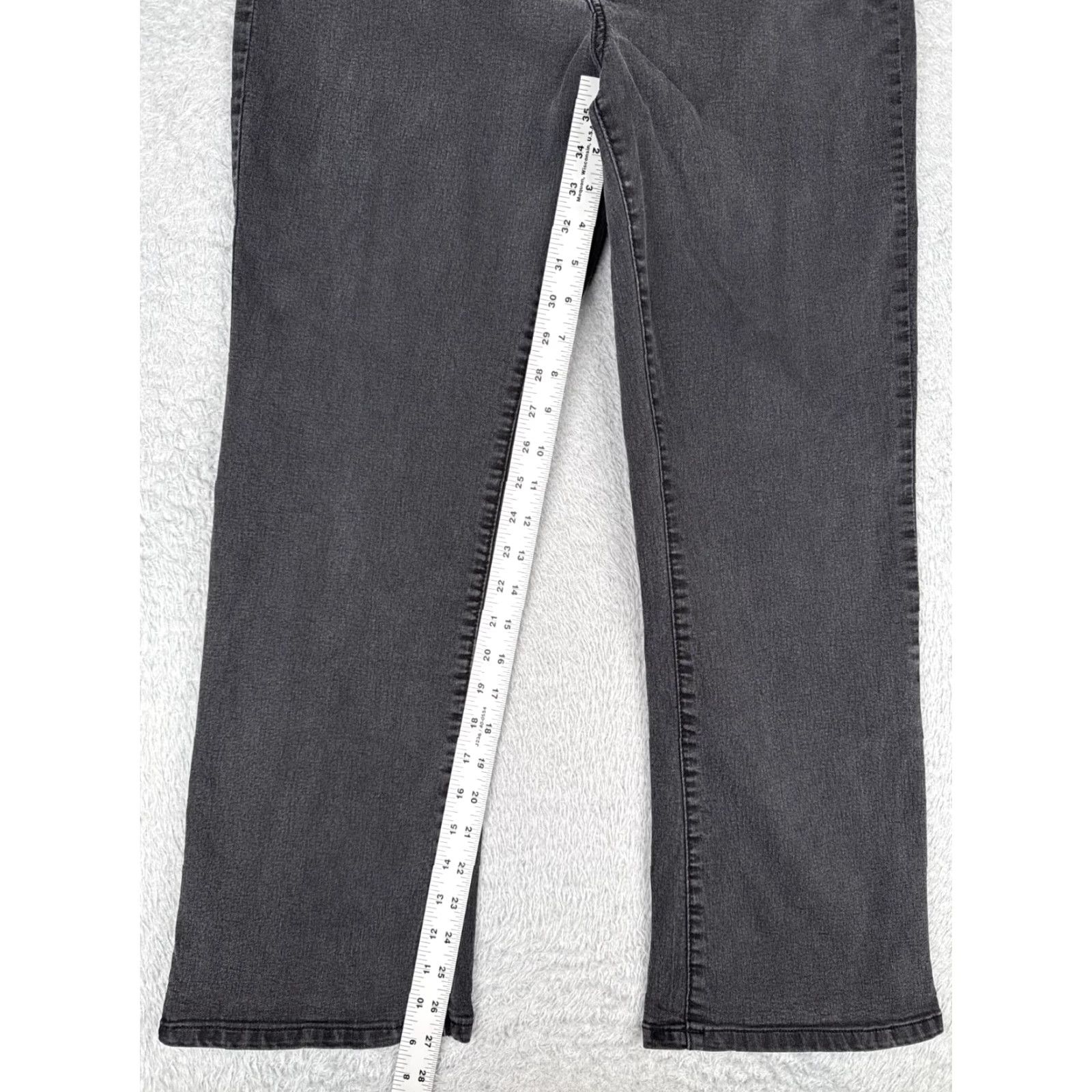 Basic Editions Basic Editions Jeans Womens 12 Black Denim Bootcut Mid Rise Cotton Blend 32x27 Size 34" / US 12 / IT 48 - 7 Thumbnail
