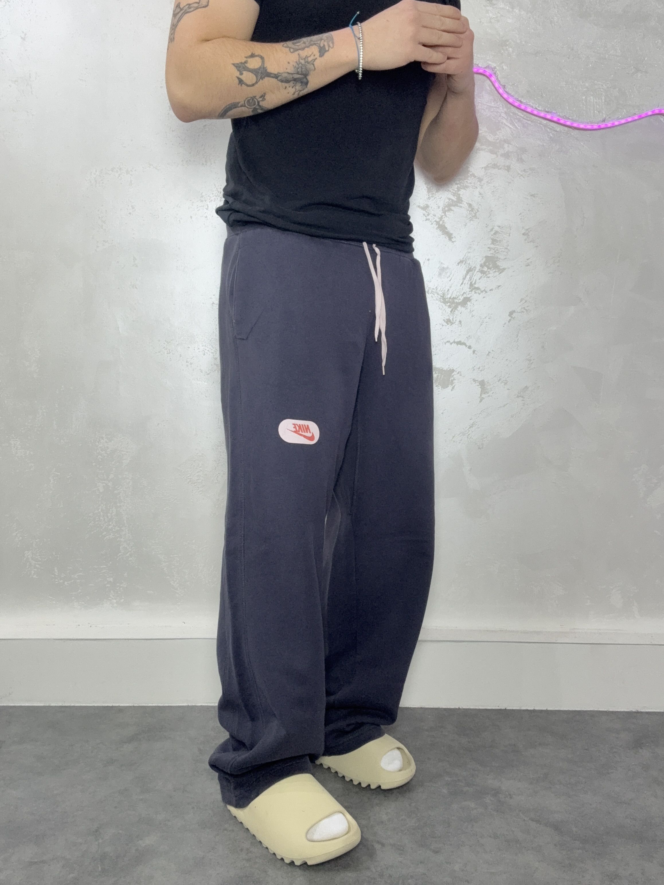Nike Nike Sportswear Heritage Fleece Joggers Navy Baggy Wide Leg Size US 34 / EU 50 - 1 Thumbnail