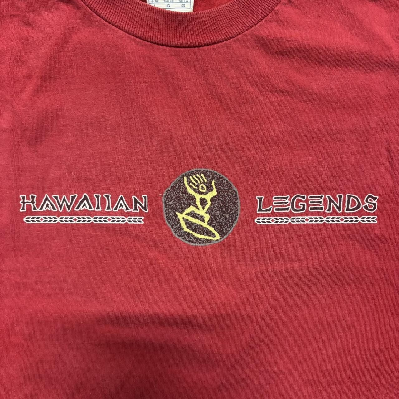 Vintage Crazy Vintage Y2K/2000s Red Hawaiian Legends Surf Skater Graphic Hawaii T-Shirt! Size US L / EU 52-54 / 3 - 4 Thumbnail