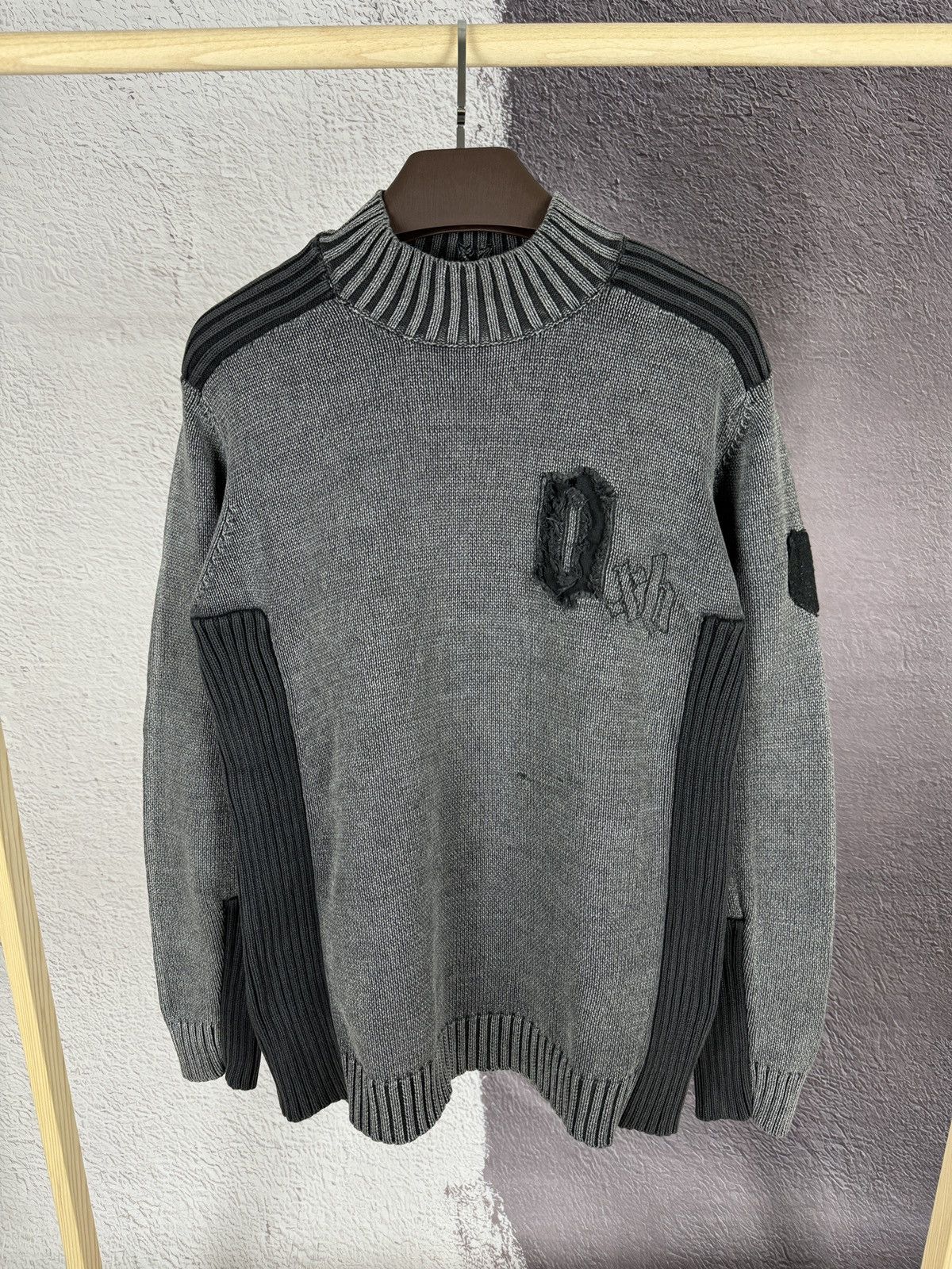 Oxbow Oxbow vintage slim fit grey sweater big logo Size US XL / EU 56 / 4 - 1 Thumbnail