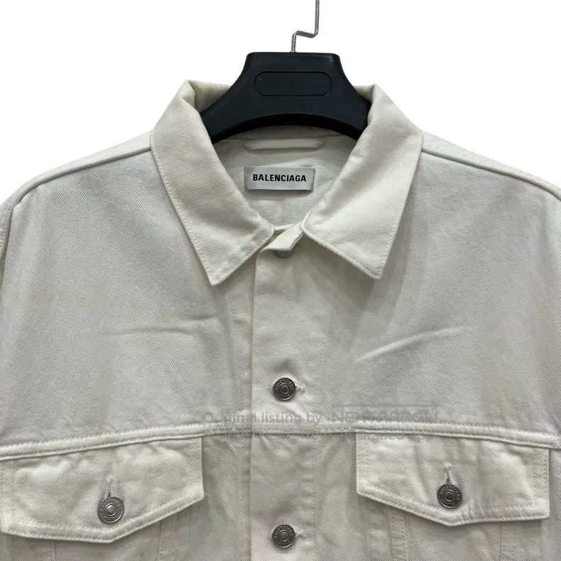 Balenciaga Balenciaga Back Embroidered Denim Jacket Size US S / EU 44-46 / 1 - 3 Thumbnail