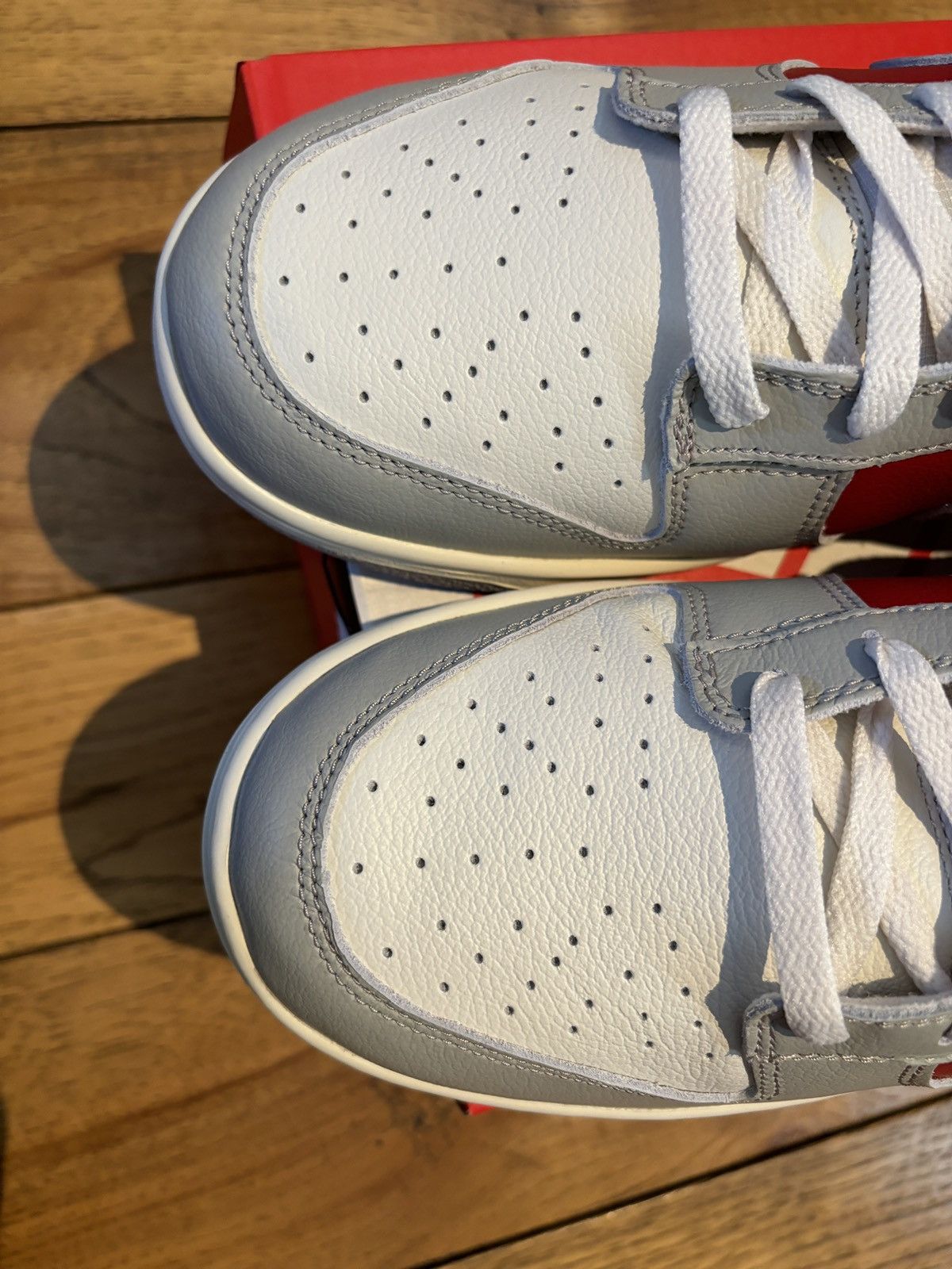 Nike Nike Dunk Low Iron Grey Gym Red Size US 11.5 / EU 44-45 - 3 Thumbnail
