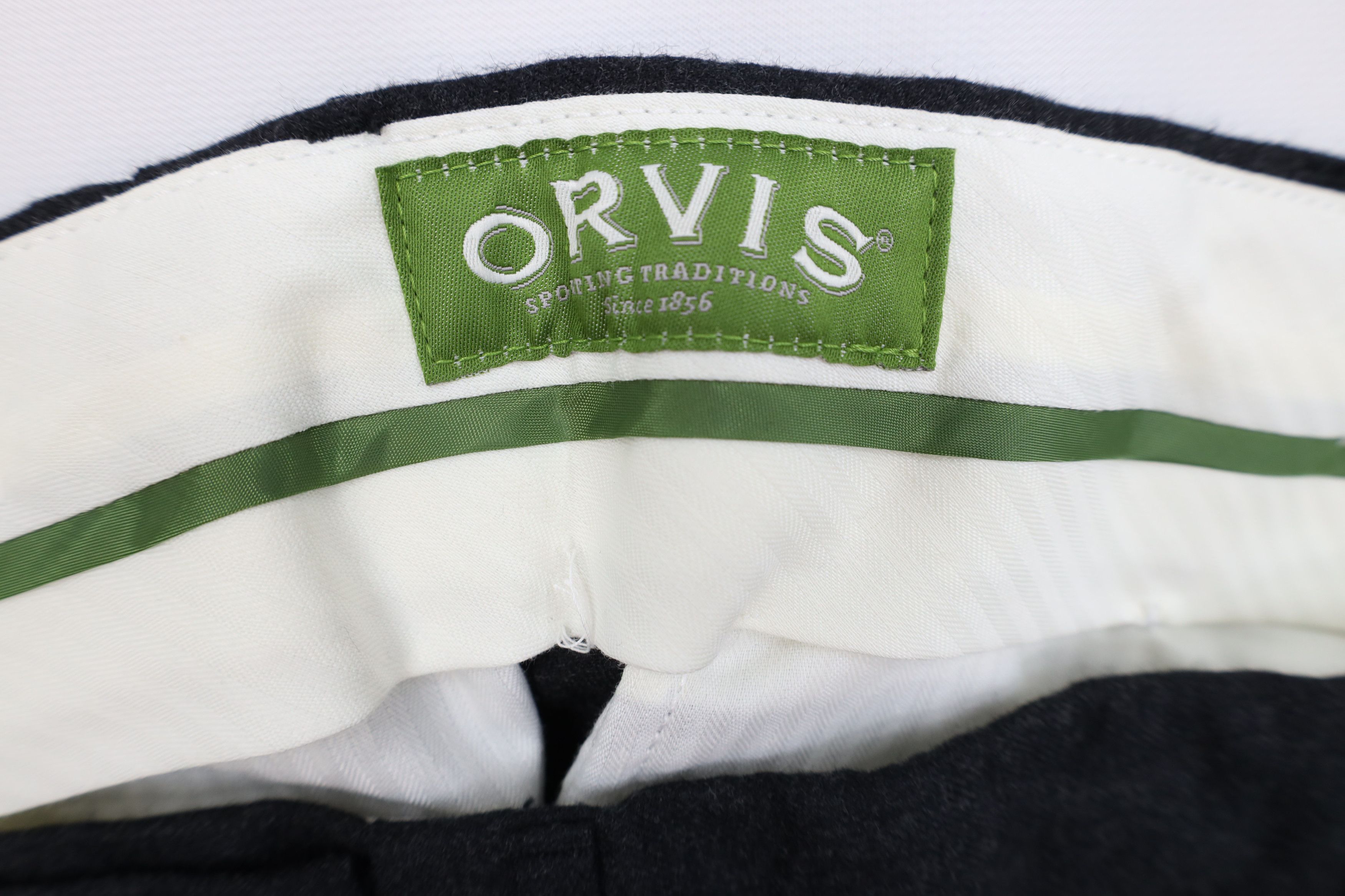Orvis Deadstock Vintage 90s Y2K Orvis Wide Leg Chino Pants Gray Size US 38 / EU 54 - 6 Thumbnail