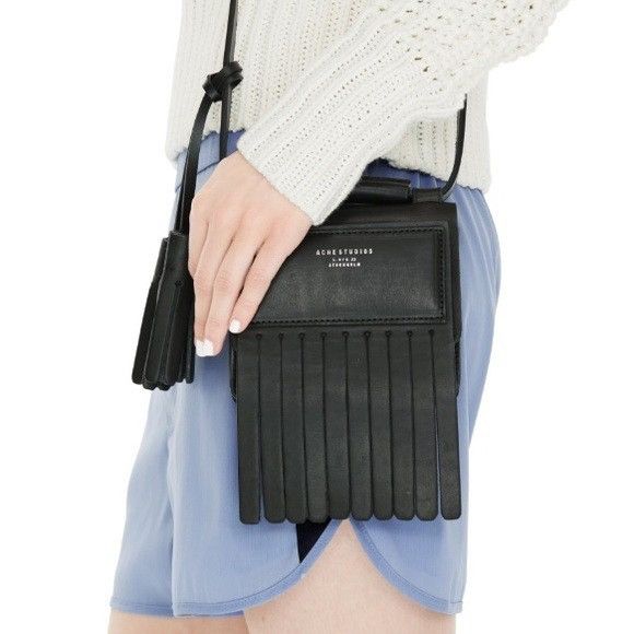Acne Studios ACNE STUDIOS FRINGE COWBOY STYLE CROSSBODY BAG Size ONE SIZE - 14 Thumbnail