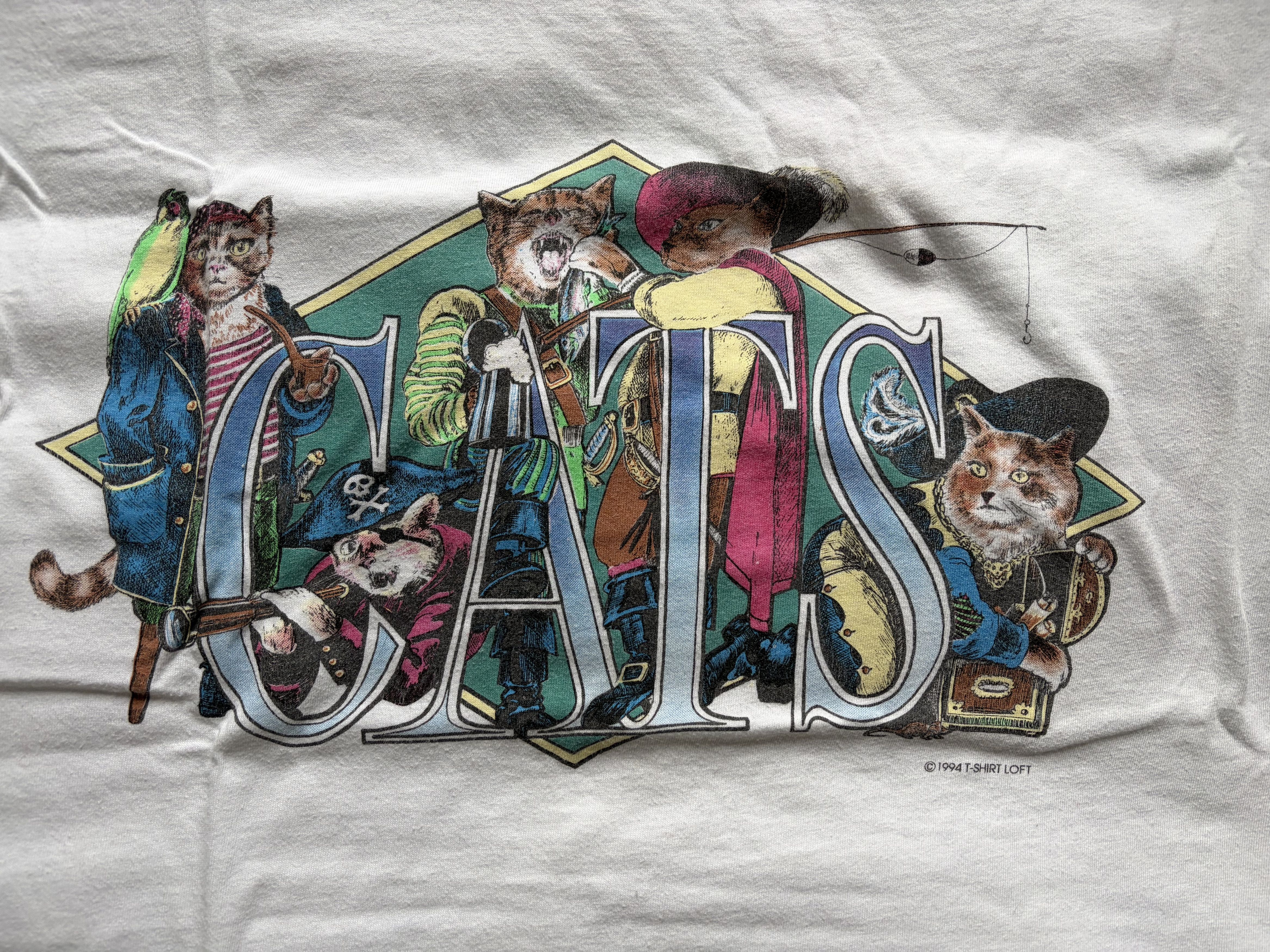 Vintage Vintage 1994 Cat Double-Sided Graphic Tee XL Size US XL / EU 56 / 4 - 1 Thumbnail