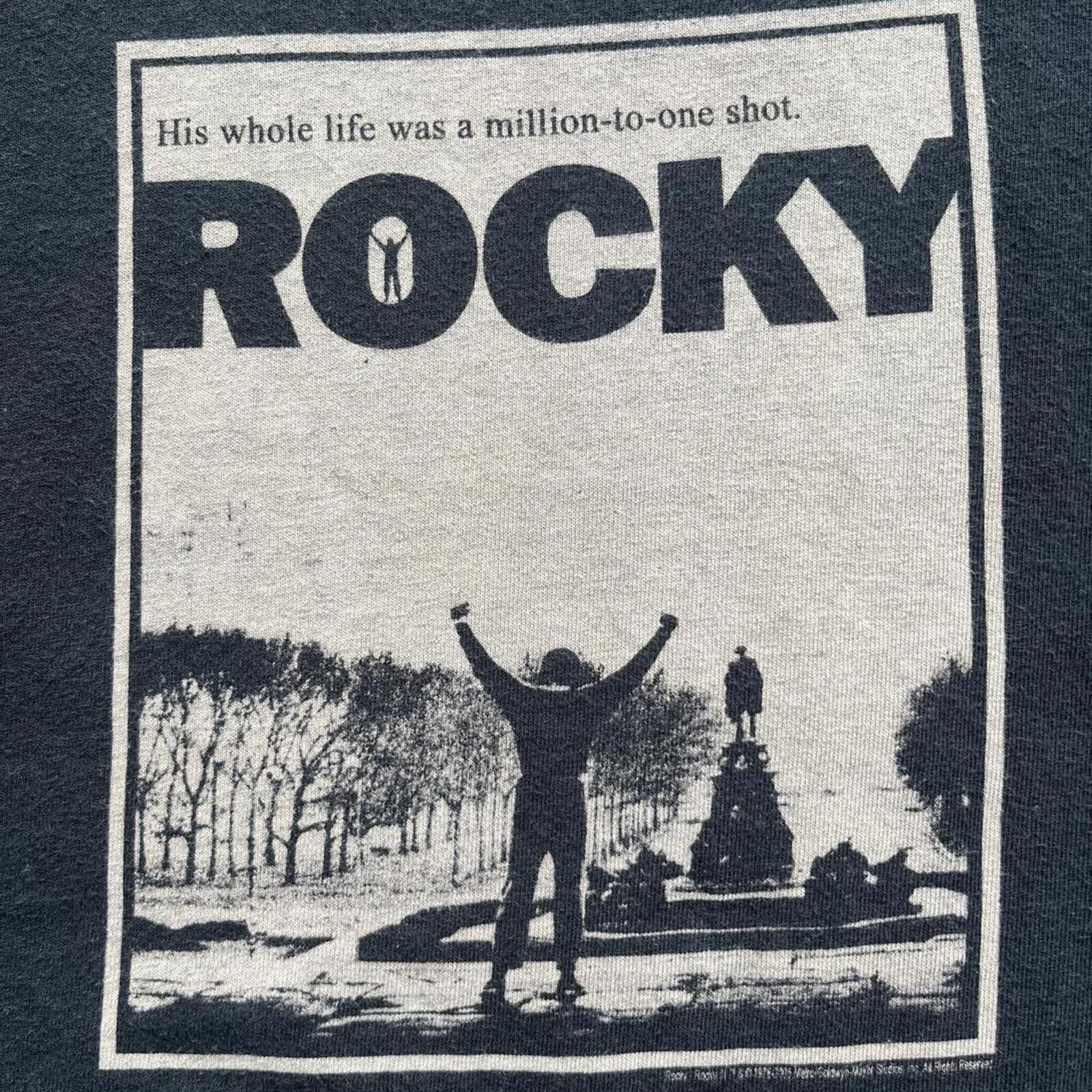 Jerzees Vintage 2000s Rocky Movie Promo Graphic Mens T-Shirt Size XL Size US XL / EU 56 / 4 - 2 Thumbnail