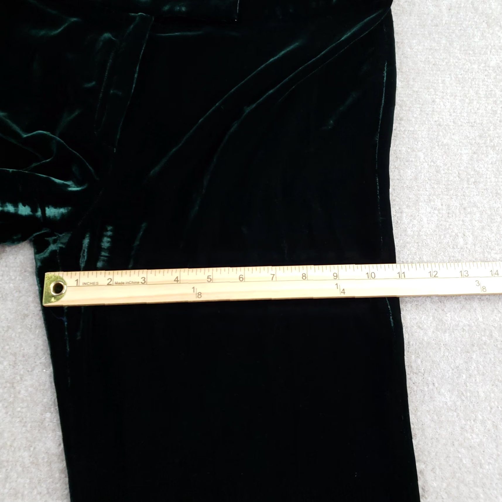 Velvet Blunauta Velvet Pants Womens 46 Green Silk Blend Straight Leg (Fits 32x30) Size 32" / US 10 / IT 46 - 5 Thumbnail