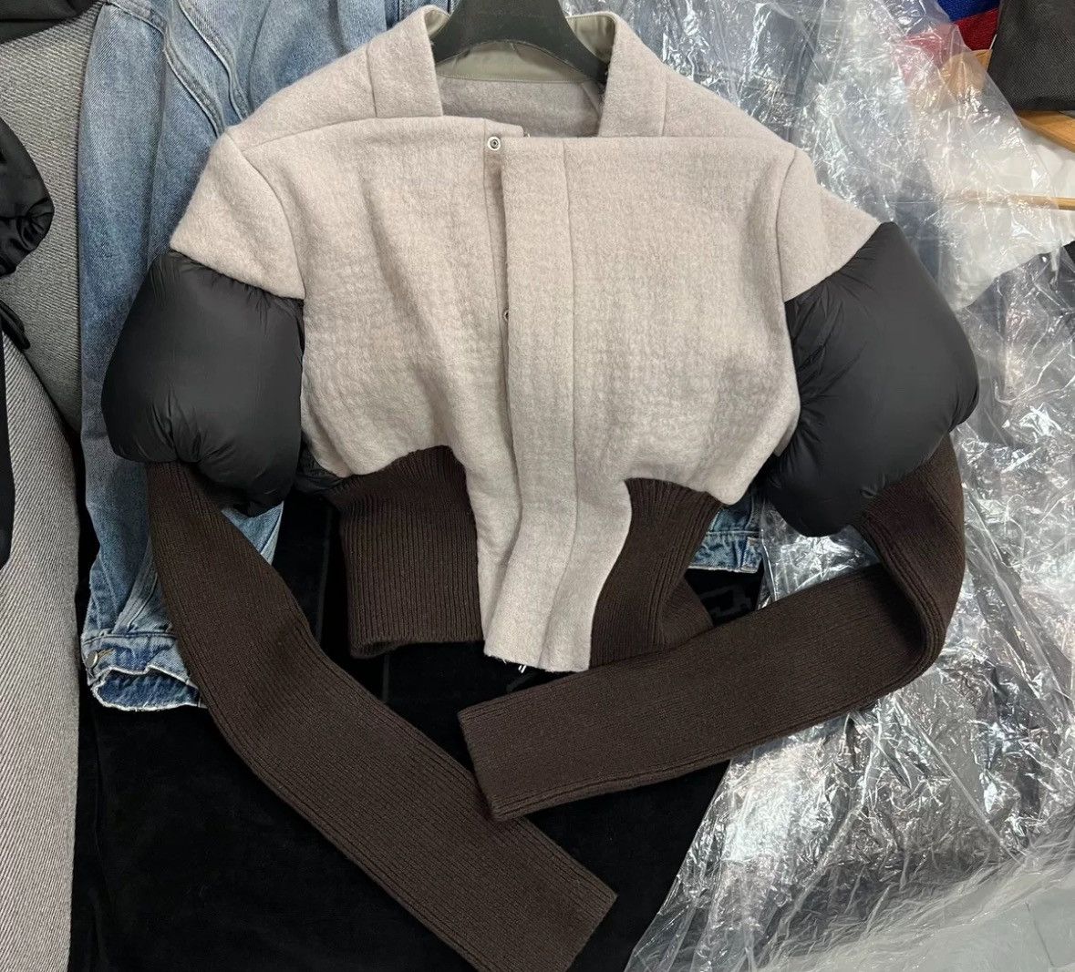 Rick Owens Rick Owens FW23 Cashmere Down Splicing Coat2412-Nextarrow Size US L / EU 52-54 / 3 - 3 Thumbnail
