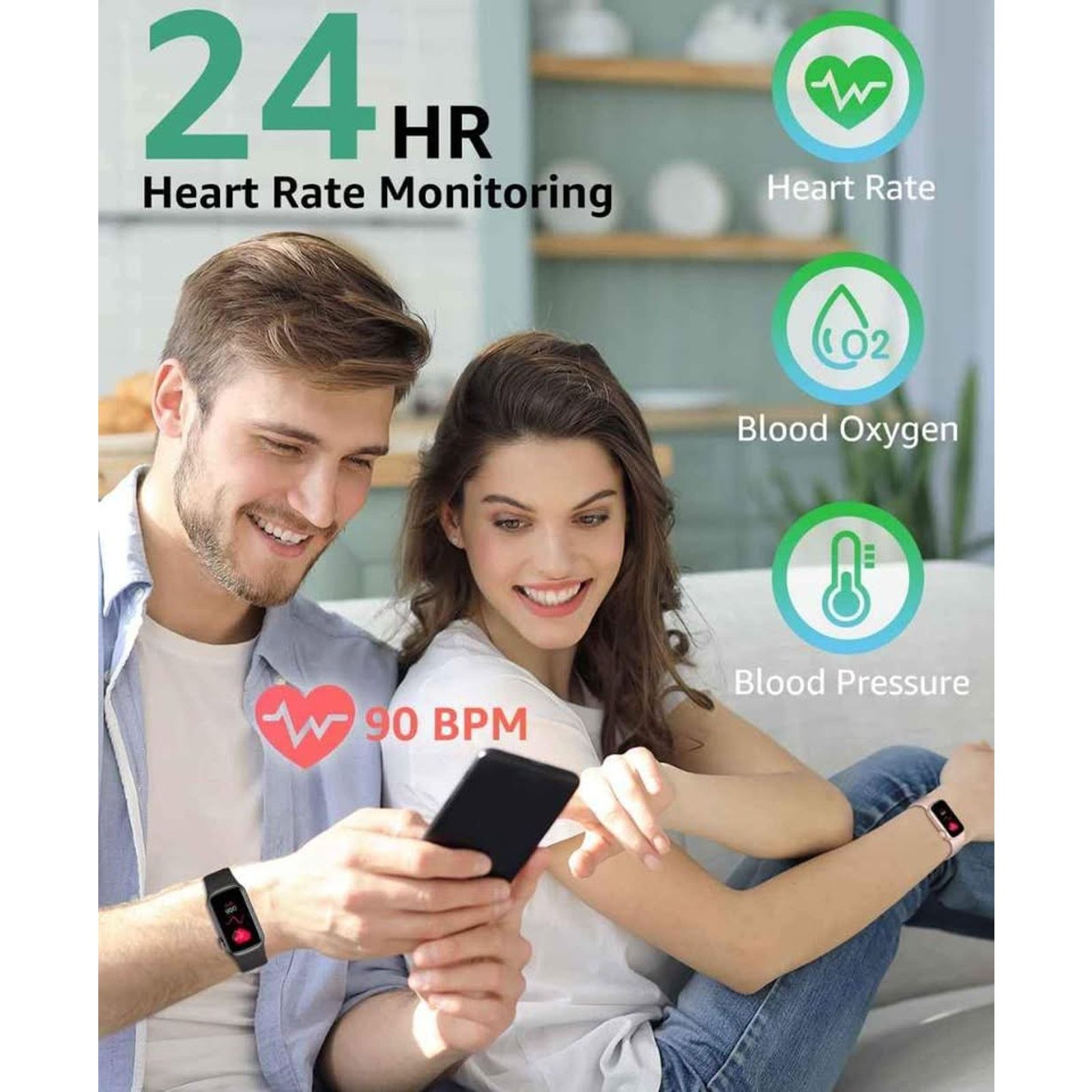 The Unbranded Brand Fitness watch heart rate oxygen & sleeptracker Size 26 - 5 Thumbnail