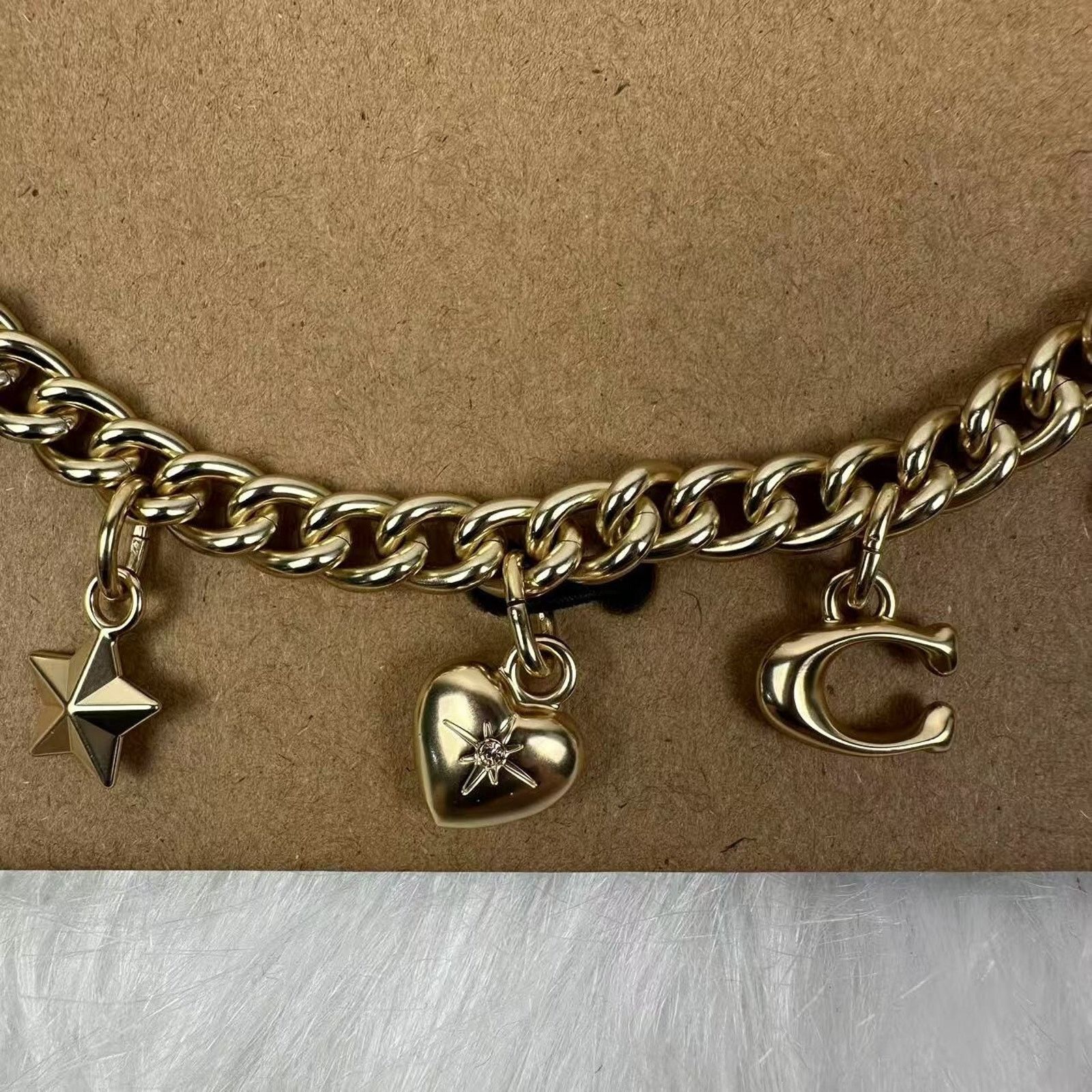 Coach COACH Gold Swagger Chain With Charms In Gold CAX00 NWT Size ONE SIZE - 4 Thumbnail