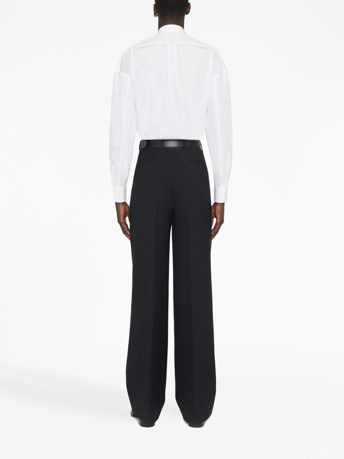 Alexander McQueen o1w1db10725 Folded Front Shirt in White Size US XL / EU 56 / 4 - 3 Thumbnail