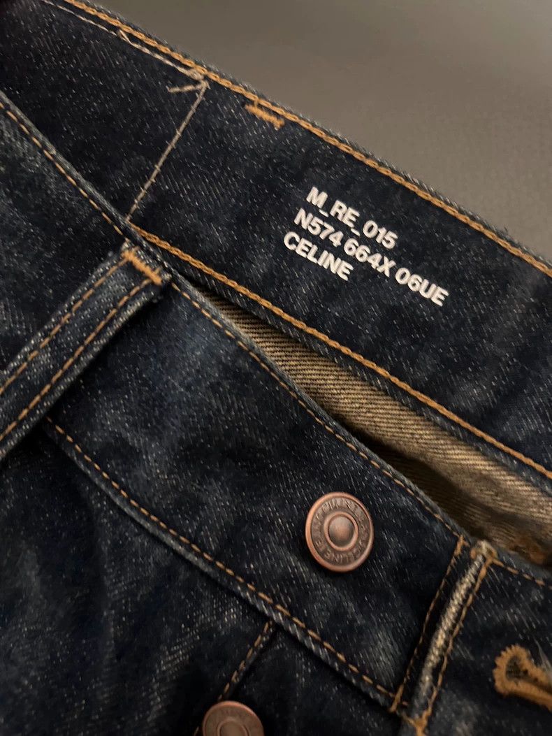 Celine Celine 2024SS Water Wash Knife Cut Blue jeans 2503-Nextarro Size US 29 - 4 Thumbnail