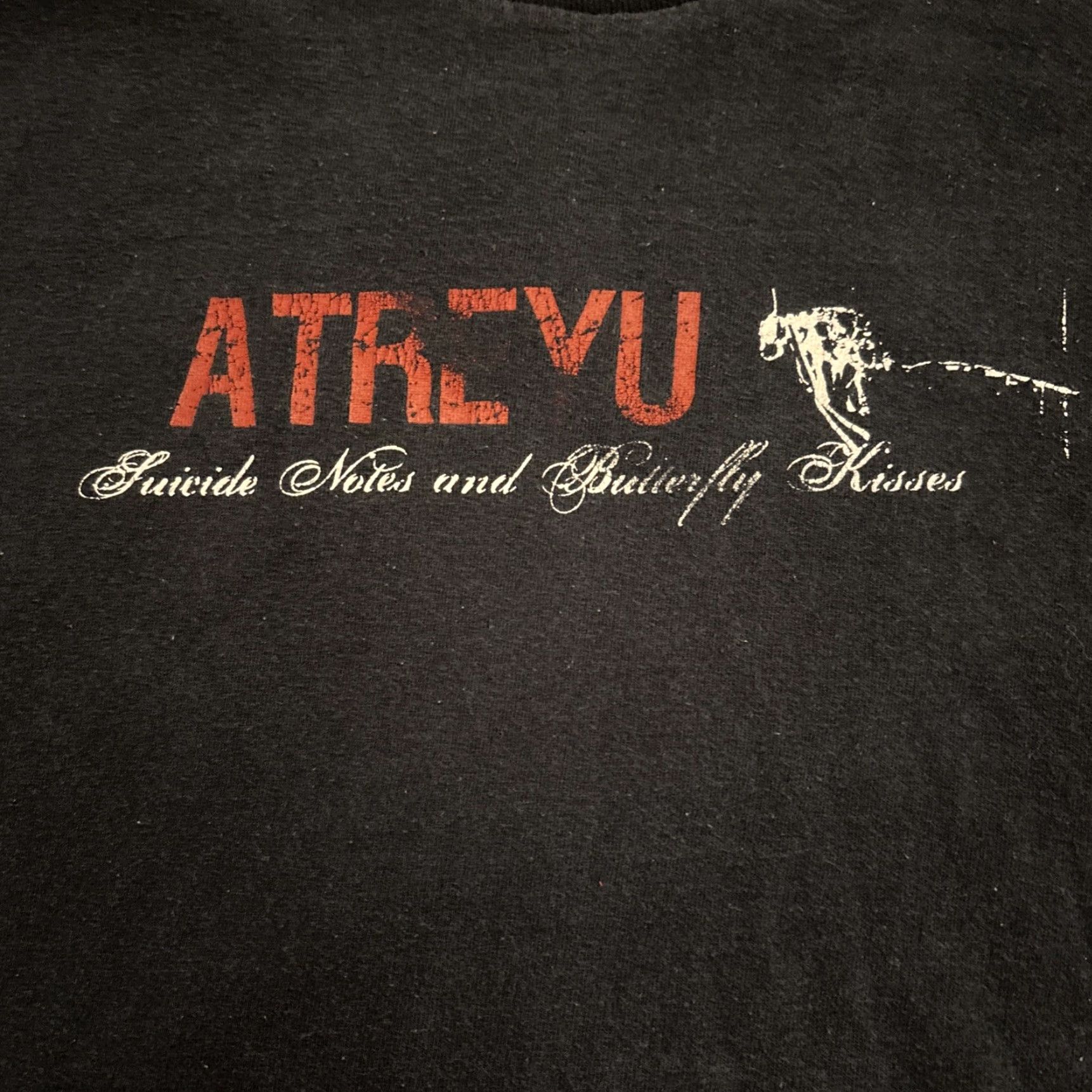 Fruit Of The Loom VINTAGE Atreyu T Shirt Suicide Notes And Butterfly Kisses Heavy Metal Emo Size L Black Mens Size US L / EU 52-54 / 3 - 2 Thumbnail