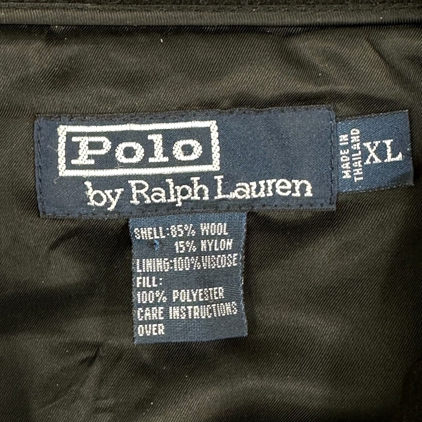 Polo Ralph Lauren VINTAGE Polo Ralph Lauren Jacket Mens XL Black Wool Blend Full Zip Buckle Sides 90s Size US XL / EU 56 / 4 - 5 Thumbnail