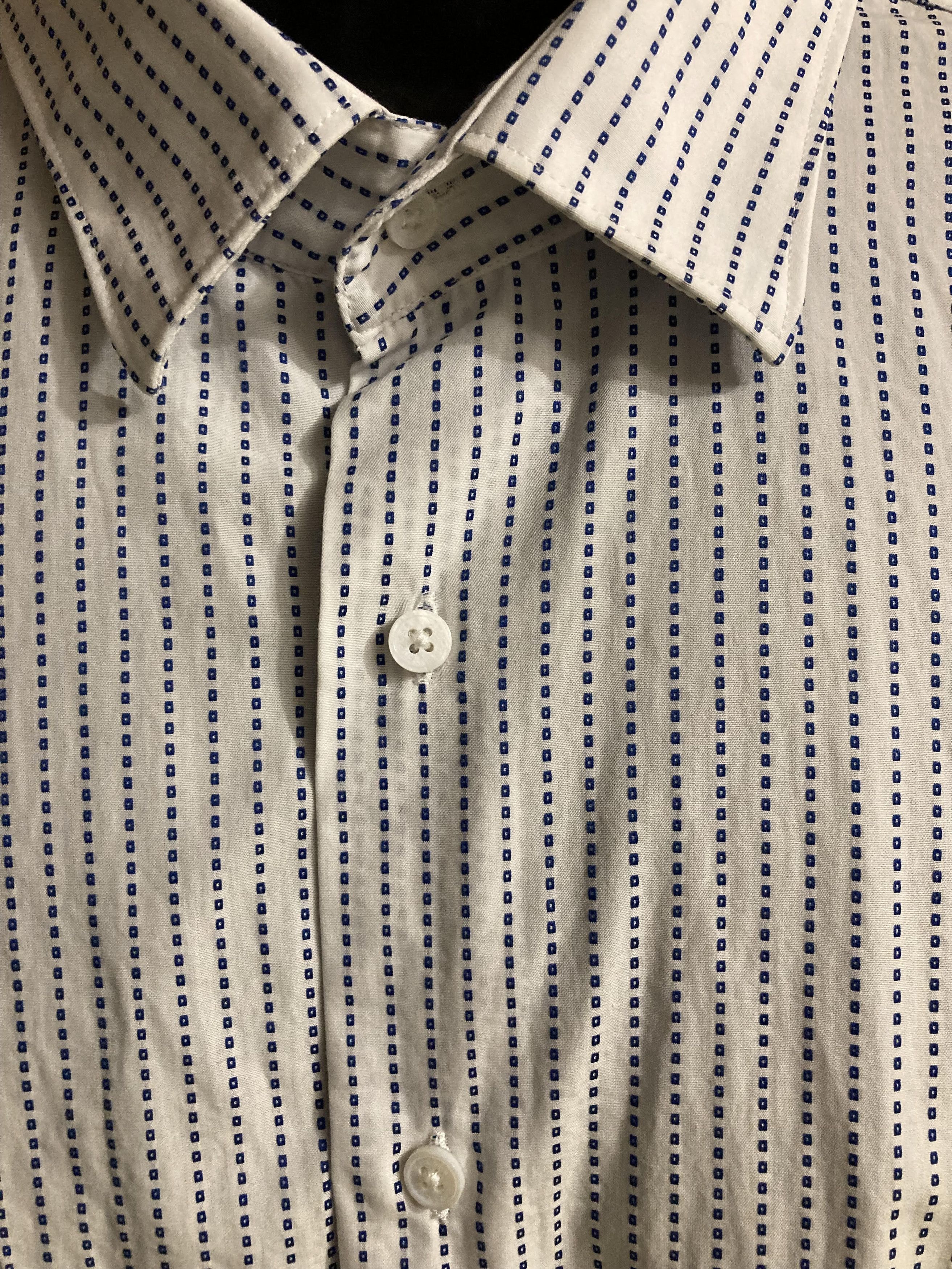 De Fursac Vintage De Fursac Designer Long Sleeve Blue Striped Shirt Size US XL / EU 56 / 4 - 9 Thumbnail