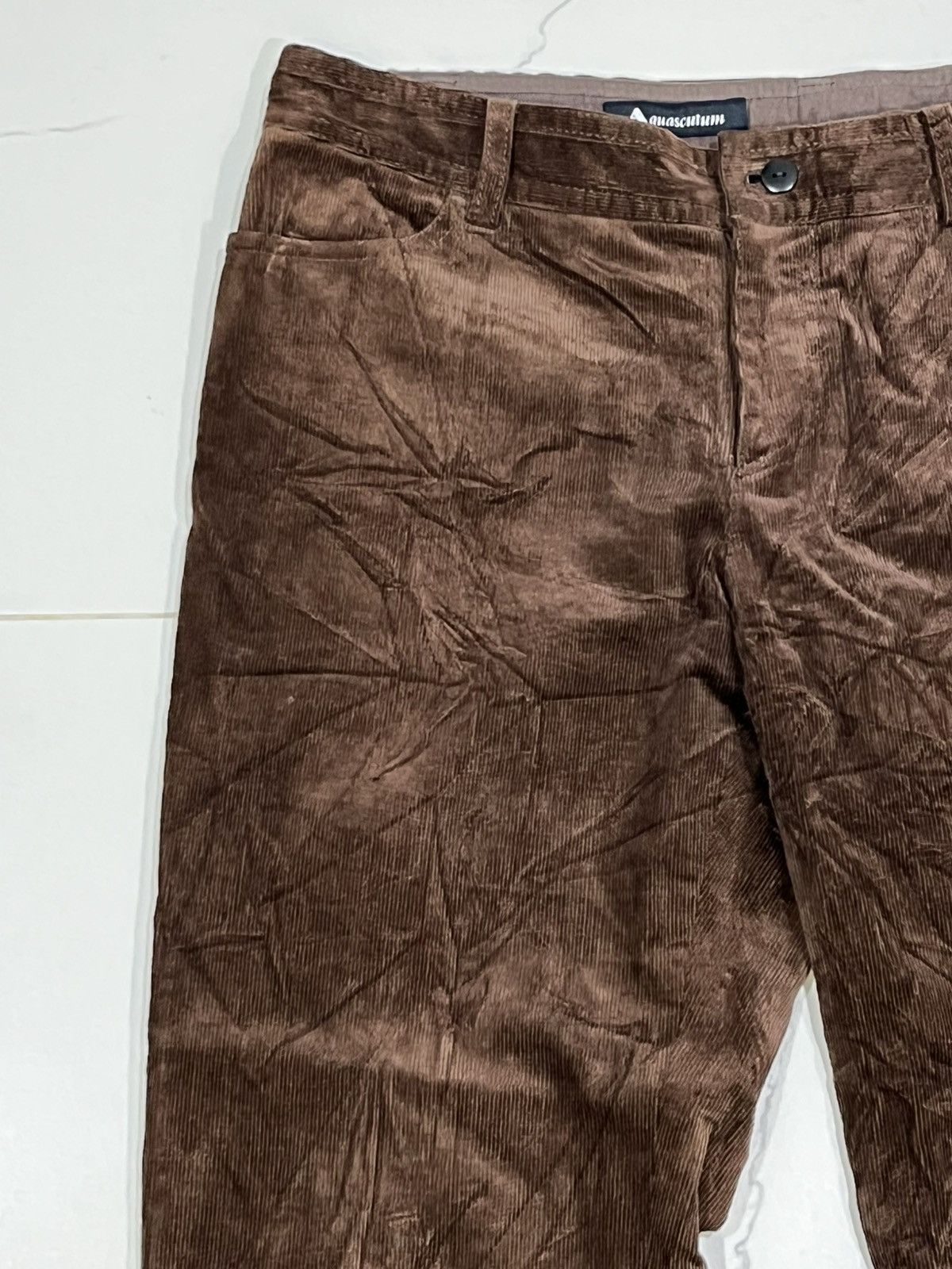 Aquascutum Aquascutum Japan Corduroy Trousers Brown Classic Pants Size US 30 / EU 46 - 4 Thumbnail