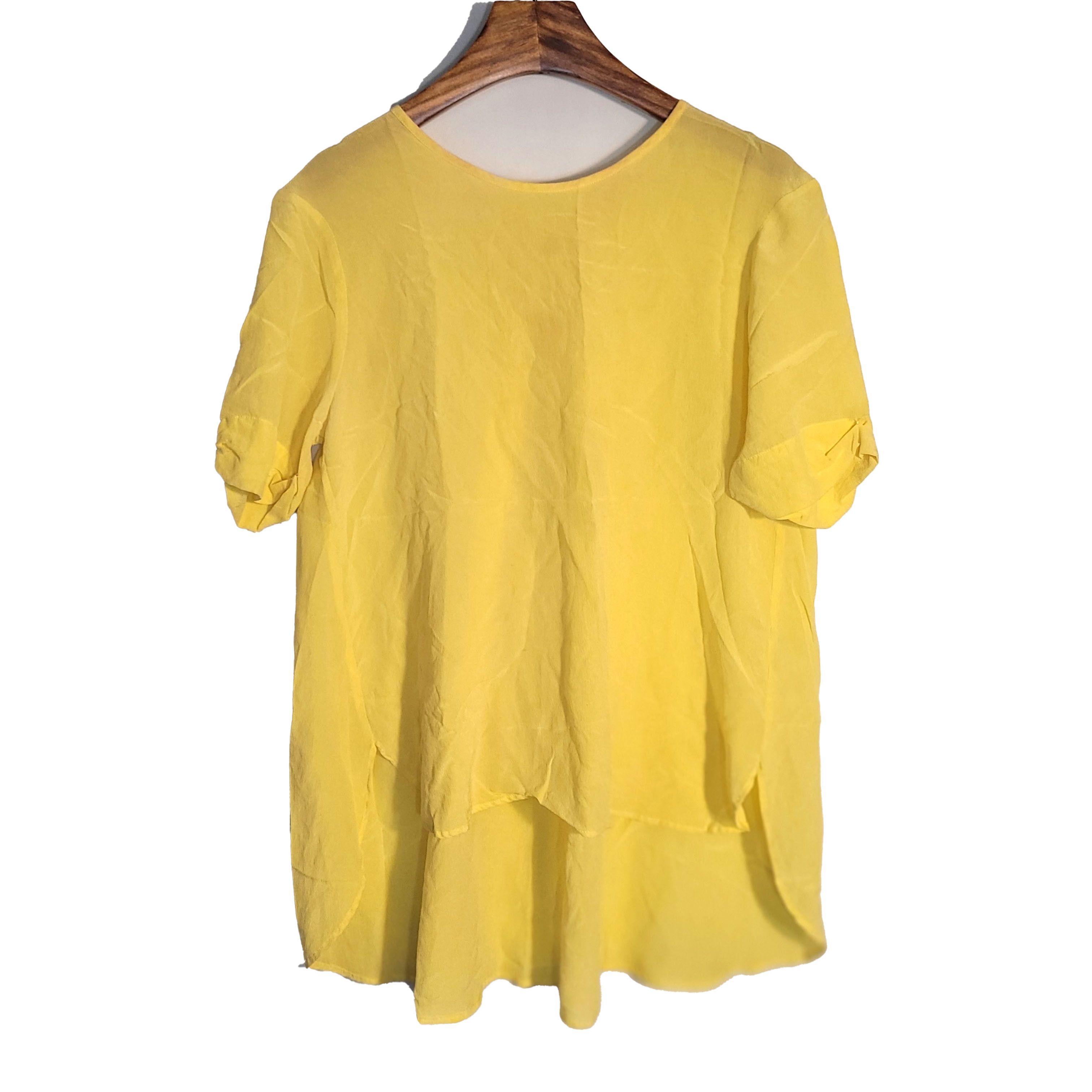 Other Women's 100% Silk Size M Short Sleeve Top T-Shirt SAL818 Size M / US 6-8 / IT 42-44 - 3 Thumbnail