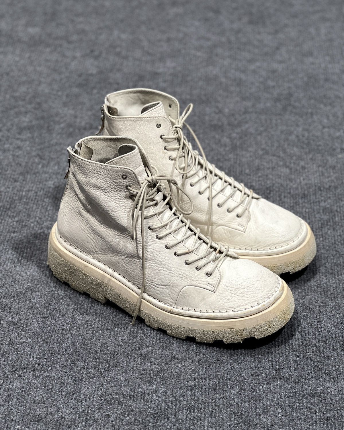 Marsell Marsèll White Lace Up Platform Ankle Boots Size US 9.5 / EU 42-43 - 4 Thumbnail