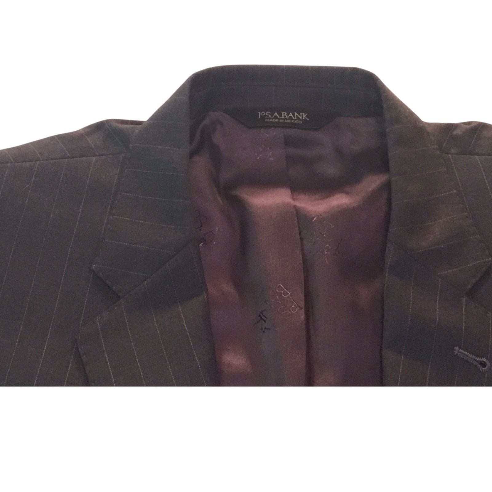 Other Jos A. Bank 44R Dark Gray Pinstripe Suit Coat Signature Gold Size 44R - 14 Thumbnail