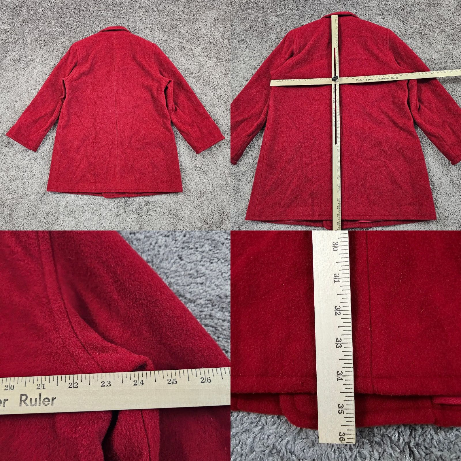Vintage VINTAGE L.L. Bean Jacket Womens 14 Pea Coat Wool Red Navy Lining Pockets Made in USA Mens/Womens Size XL / US 12-14 / IT 48-50 - 8 Thumbnail
