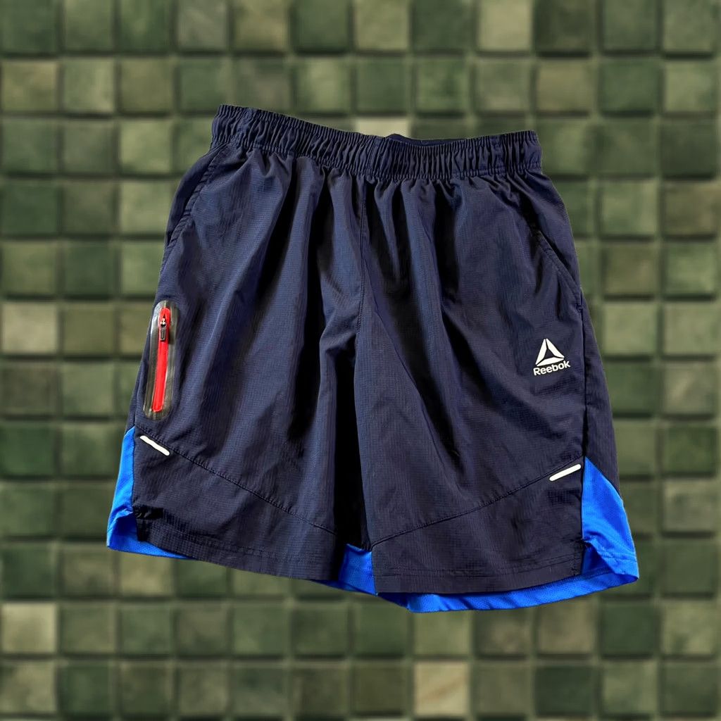 Reebok Reebok Shorts Mens L Navy Stretch 9" Inseam Athletic Performance Size US 33 - 1 Thumbnail