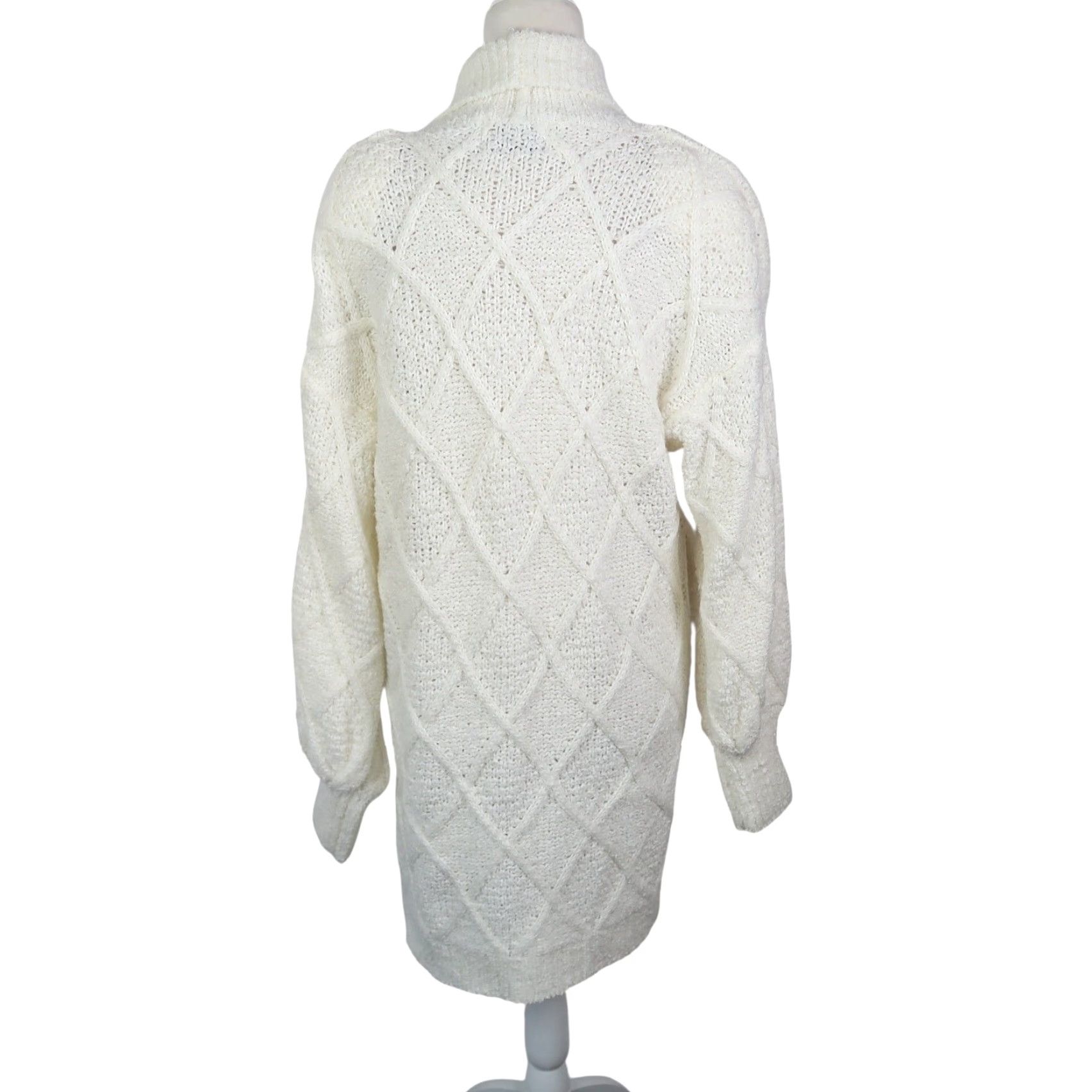 Vintage **Vintage 90s Diversity Cream Knit Cardigan Sweater M** User: New title: **Vintage 90s Diversity Cream Knit Cardigan M** Size M / US 6-8 / IT 42-44 - 4 Thumbnail