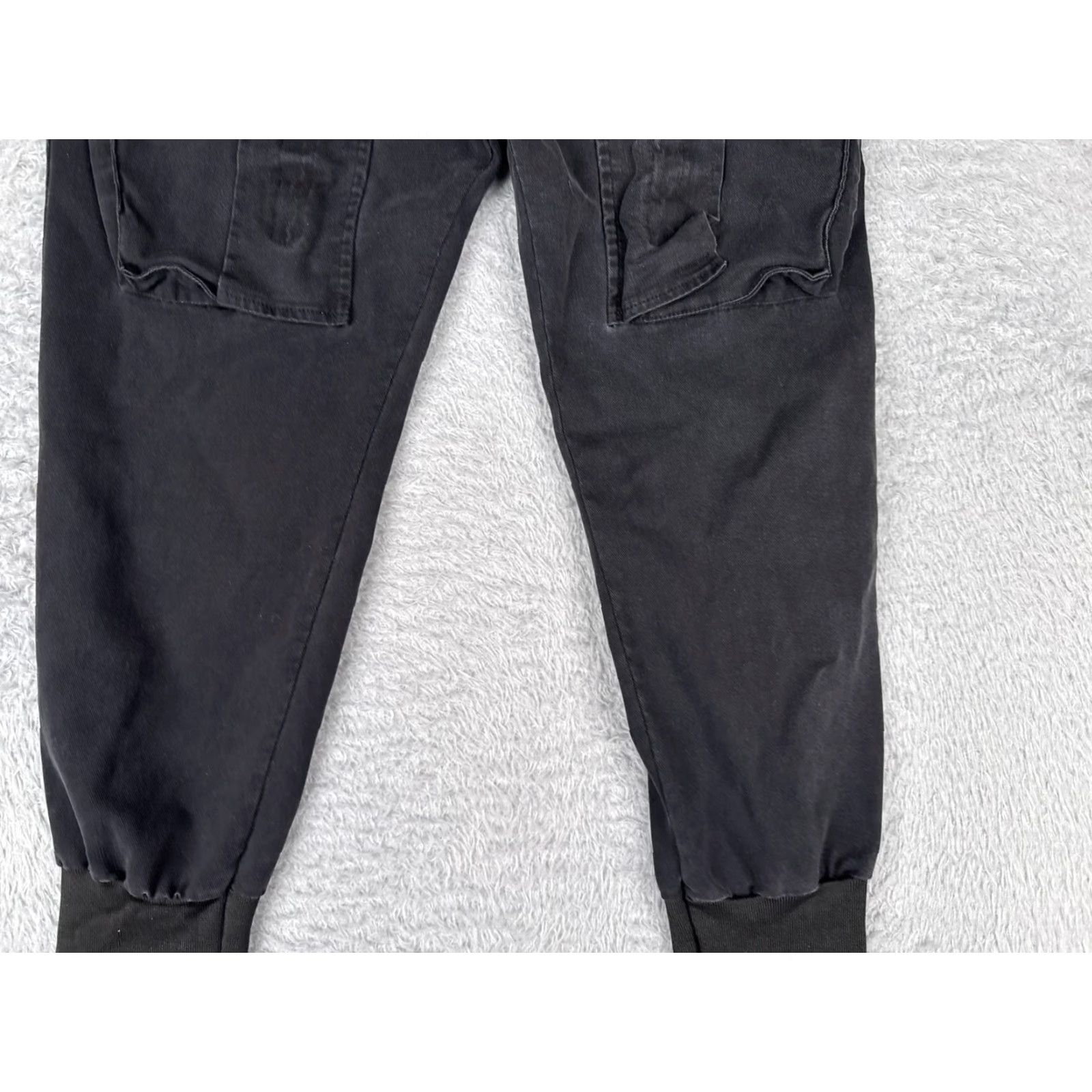 Vintage XVTU Pants Women Small Black Cargo Jogger Tapered Cotton High Rise 28x25 Size 28" / US 6 / IT 42 - 3 Thumbnail