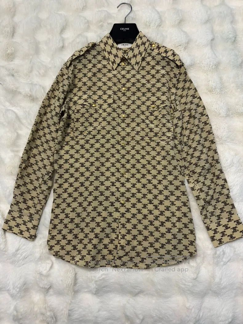 Celine CELINE Silk Women's Shirt Size XS / US 0-2 / IT 36-38 - 2 Thumbnail