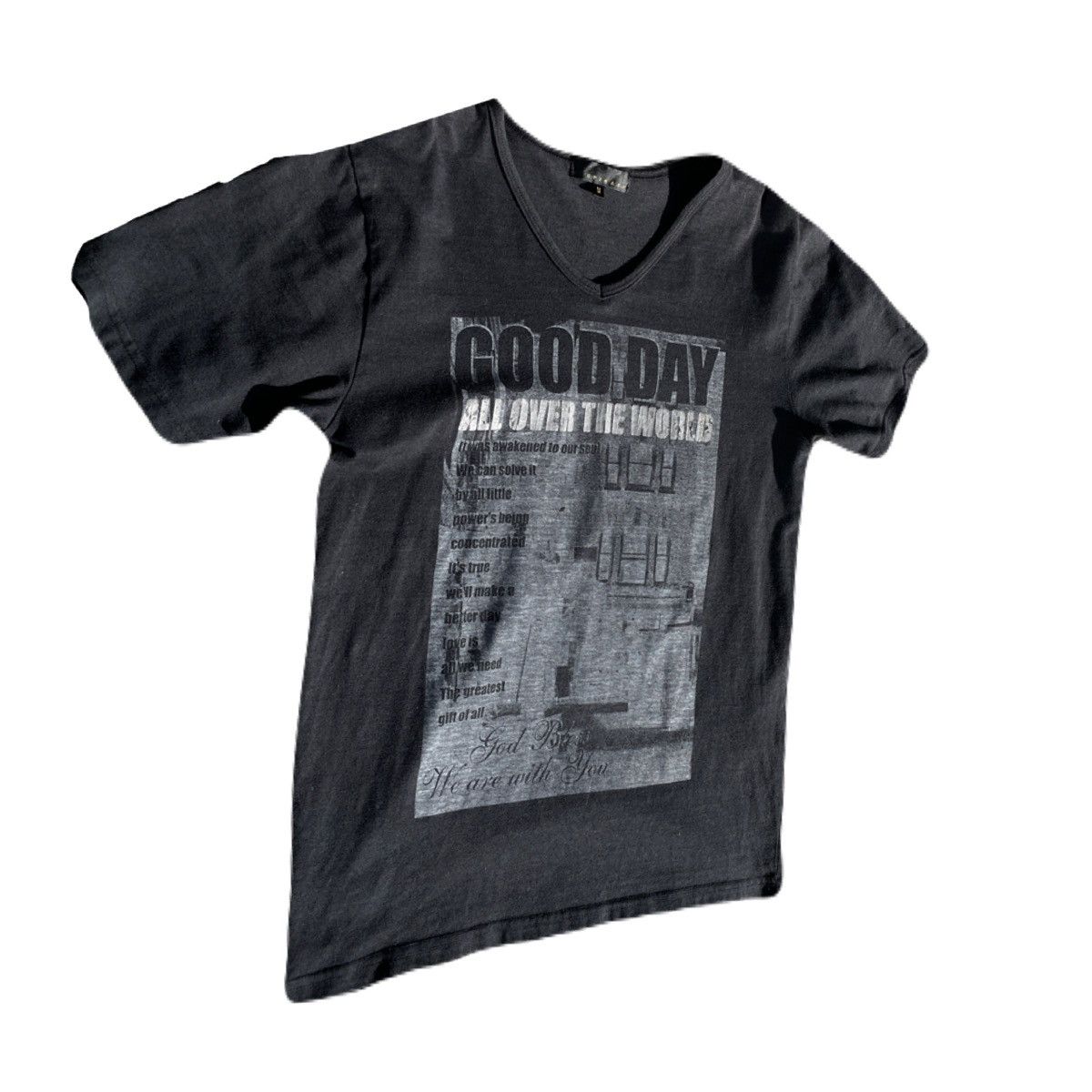 If Six Was Nine 2000s Japanese archive Vkei Poem V-Neck Tee Gyaruo Y2K Size US S / EU 44-46 / 1 - 3 Thumbnail