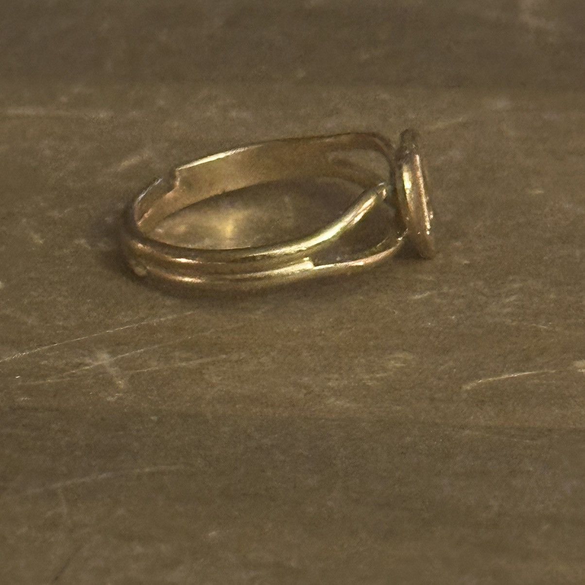Vintage Vintage letter A heart shaped adjustable ring Size ONE SIZE - 5 Thumbnail