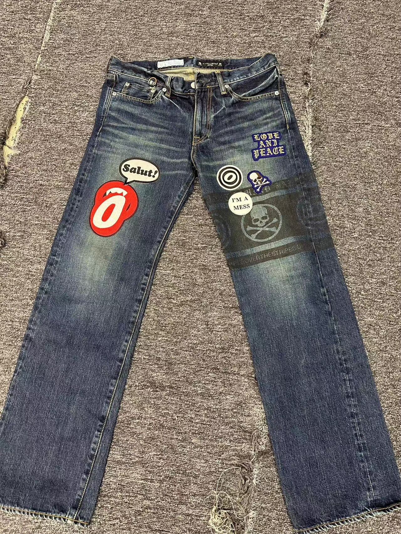 mastermind japan x overthestripes denim pants