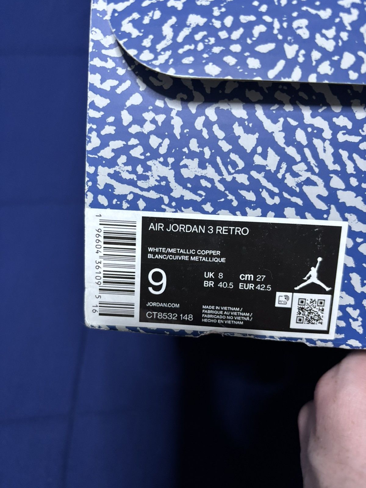 Jordan Brand Jordan 3 Retro Washington Wizards 2023 Size 9 Size US 9 / EU 42 - 9 Thumbnail