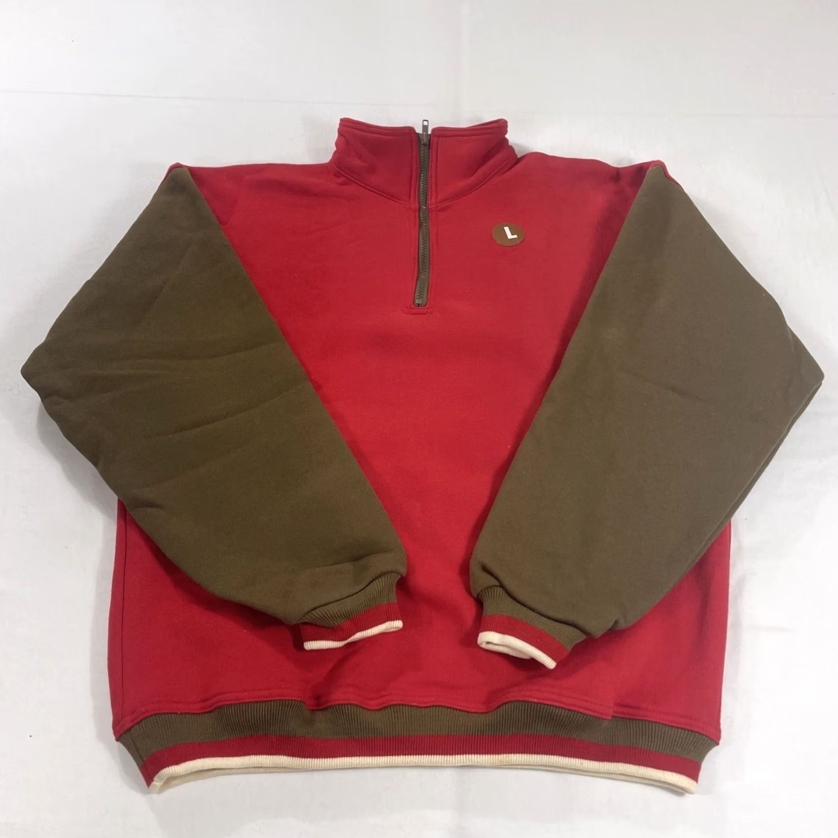 Vintage VINTAGE Galt Sand Sweatshirt 1/4 Zip Men's L Red Brown 2-Tone USA Union 80s 90s Shirt Size US L / EU 52-54 / 3 - 2 Thumbnail