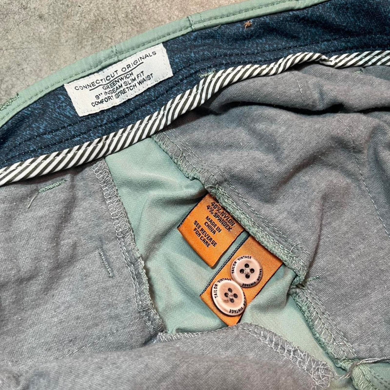 Other Slim Fit Stretch Waist Tailer Vintage Green Chino Shorts Size US 30 / EU 46 - 3 Thumbnail