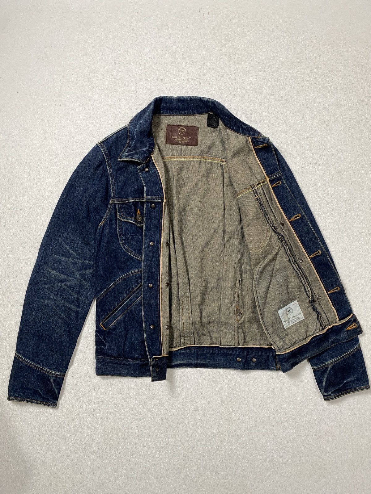 Japanese Brand Field Denim Jacket Selvedge LOST DESSAU Made in Japan Size US M / EU 48-50 / 2 - 9 Thumbnail