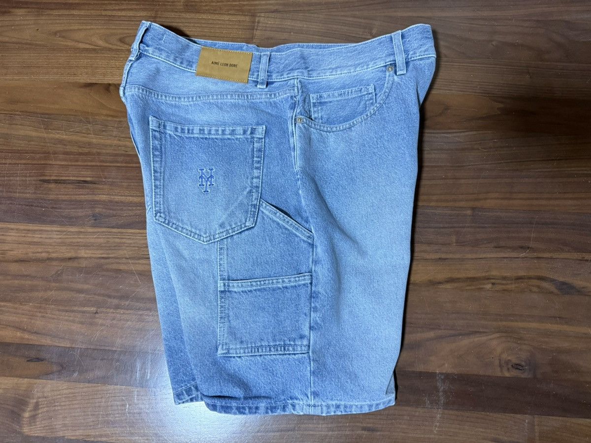 Aime Leon Dore Aime Leon Dore ALD MLB New York Mets Denim Shorts Light Wash Size US 34 / EU 50 - 4 Thumbnail