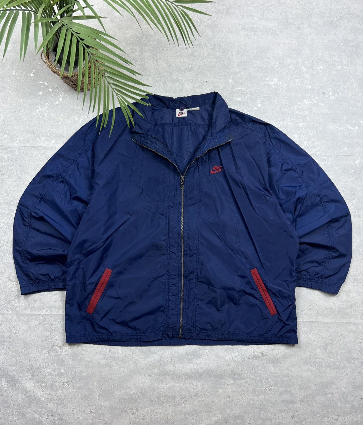 Nike 90s Nike Double Swoosh Vintage Y2K Oversized Nylon Jacket Size US XL / EU 56 / 4 - 1 Thumbnail